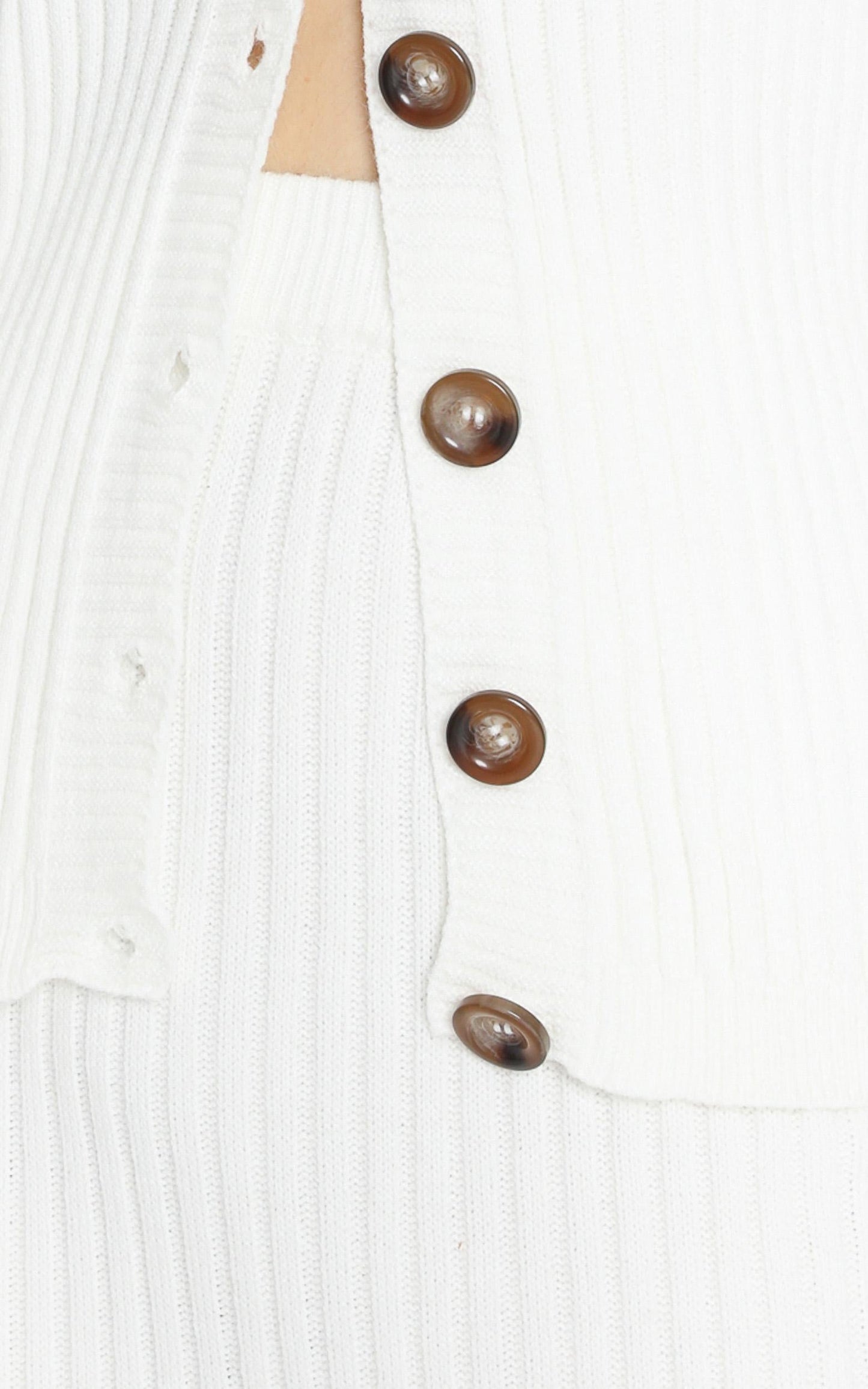 Vassalli Knitted Two Piece Set in White