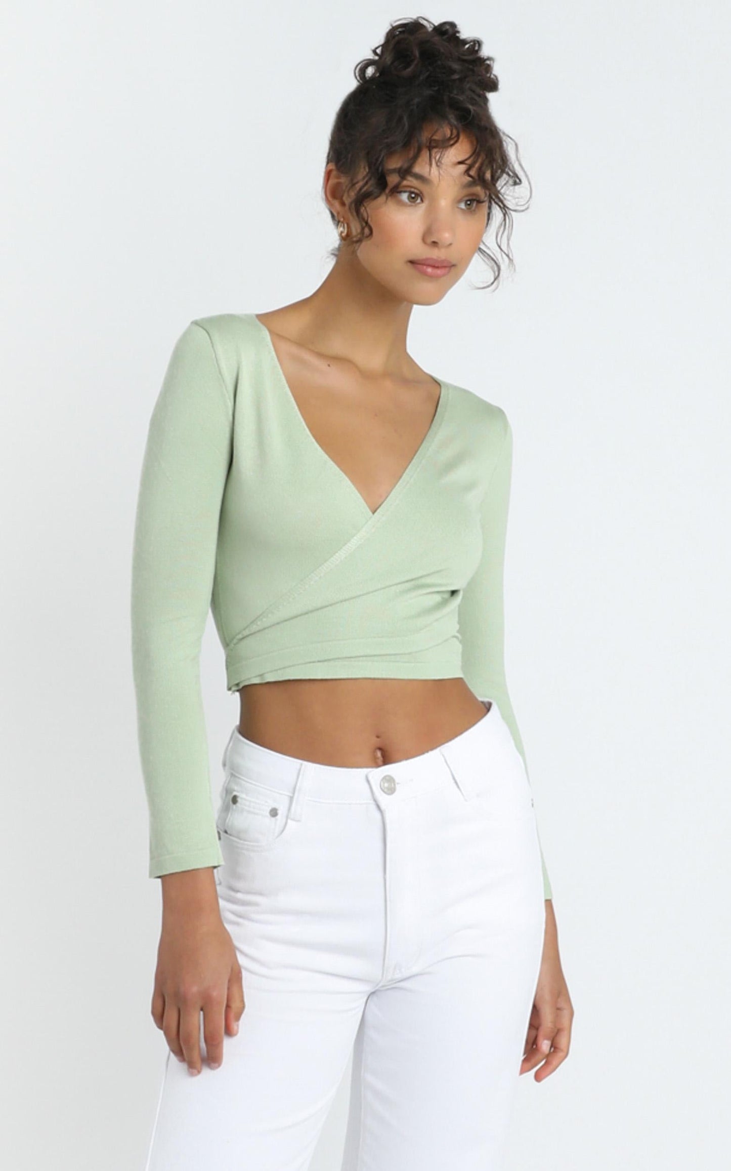 Vaughn Knit Top in Sage