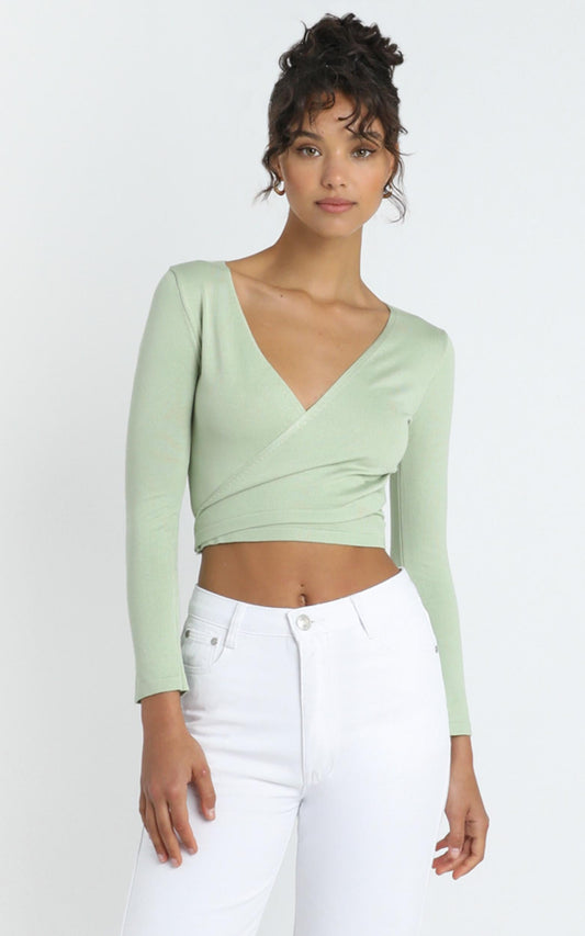 Vaughn Knit Top in Sage