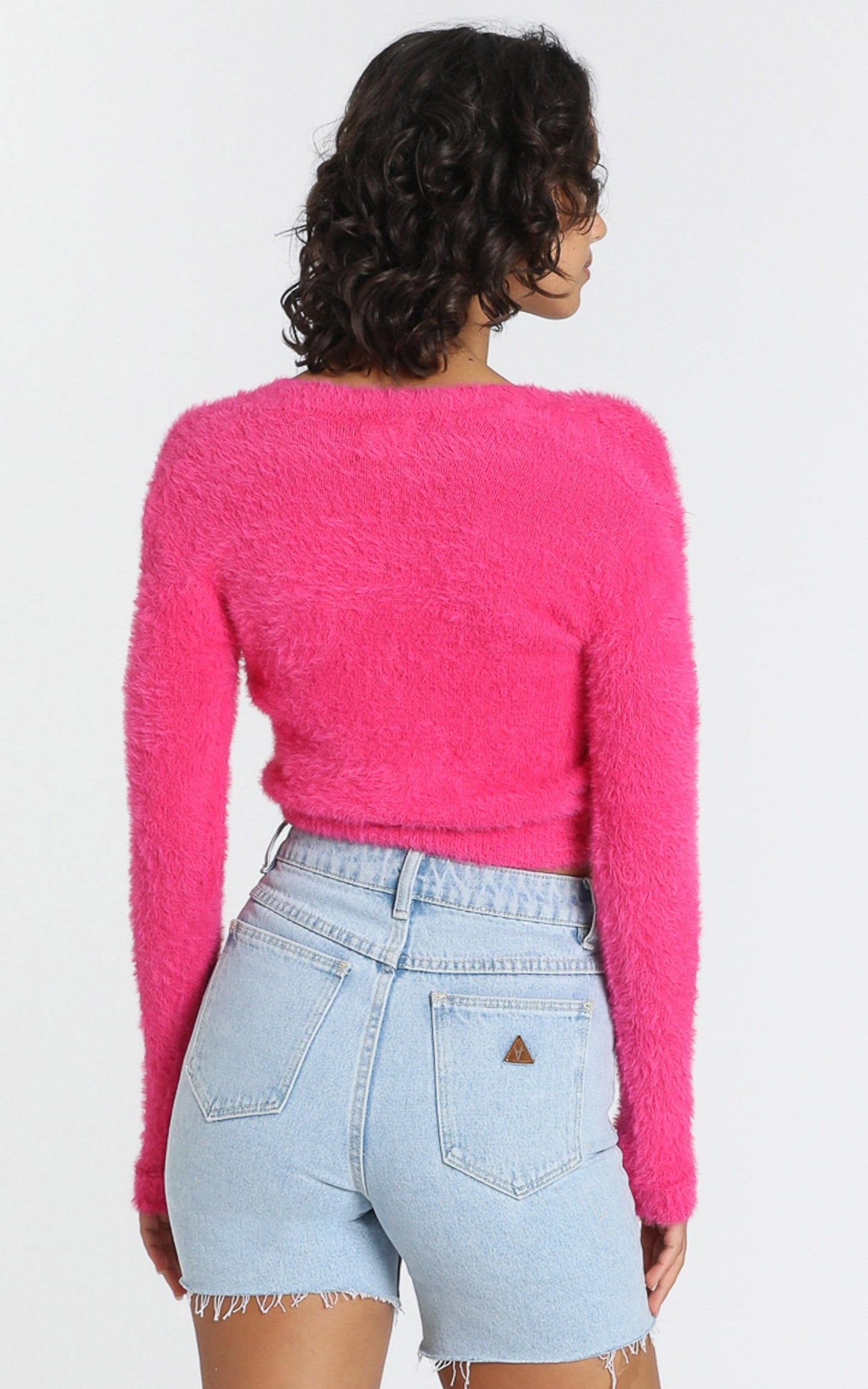 Vegas Baby Cardigan in Hot Pink
