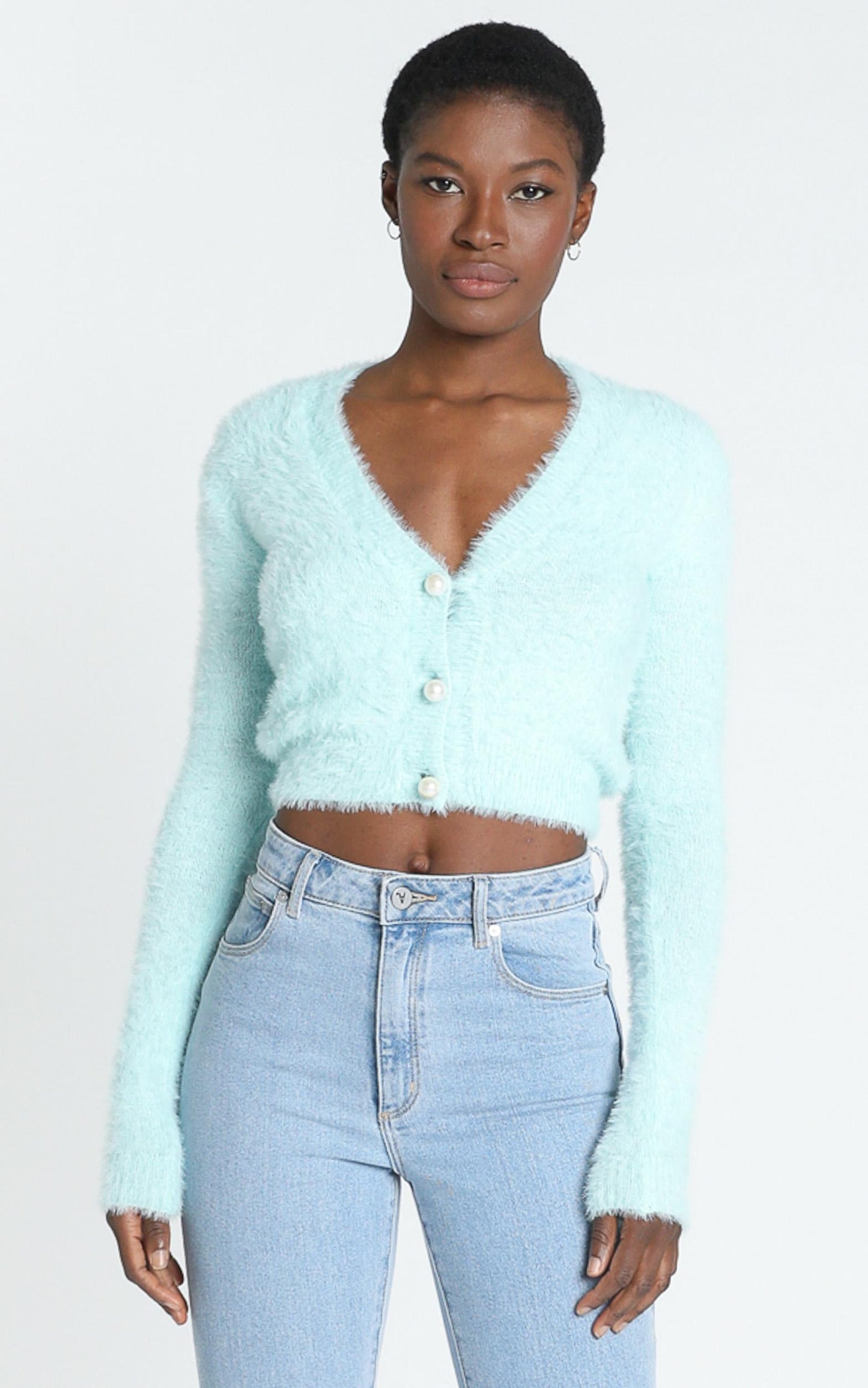 Vegas Baby Cardigan in Ice Blue