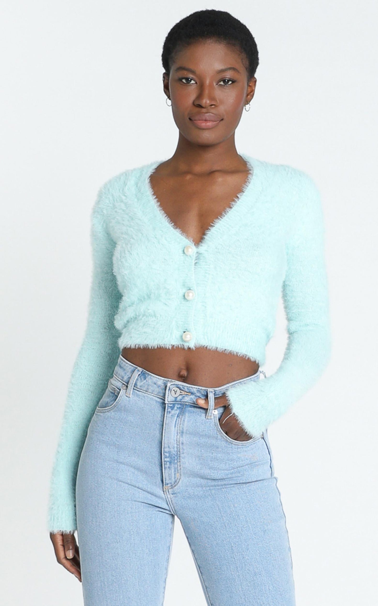 Vegas Baby Cardigan in Ice Blue