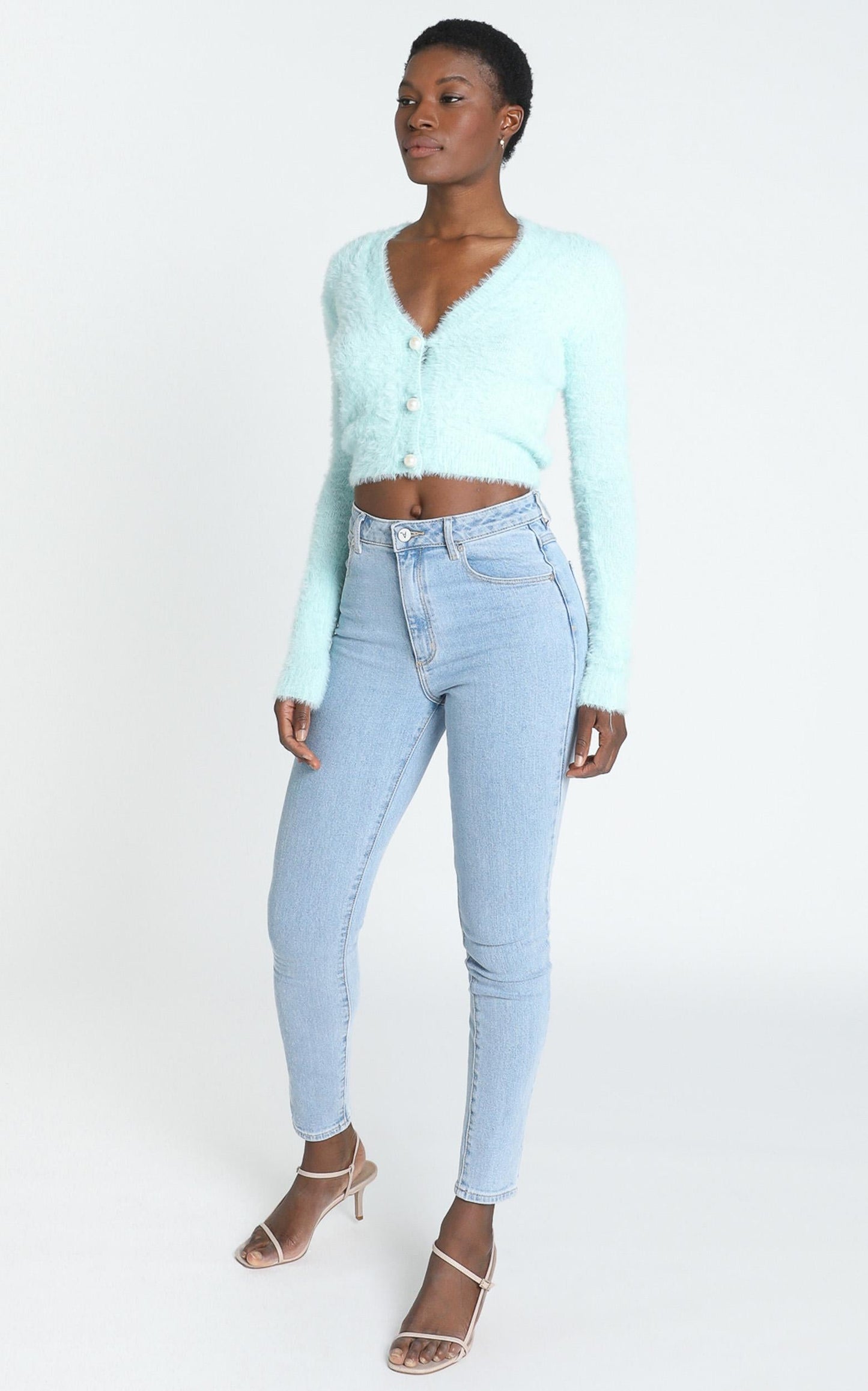 Vegas Baby Cardigan in Ice Blue