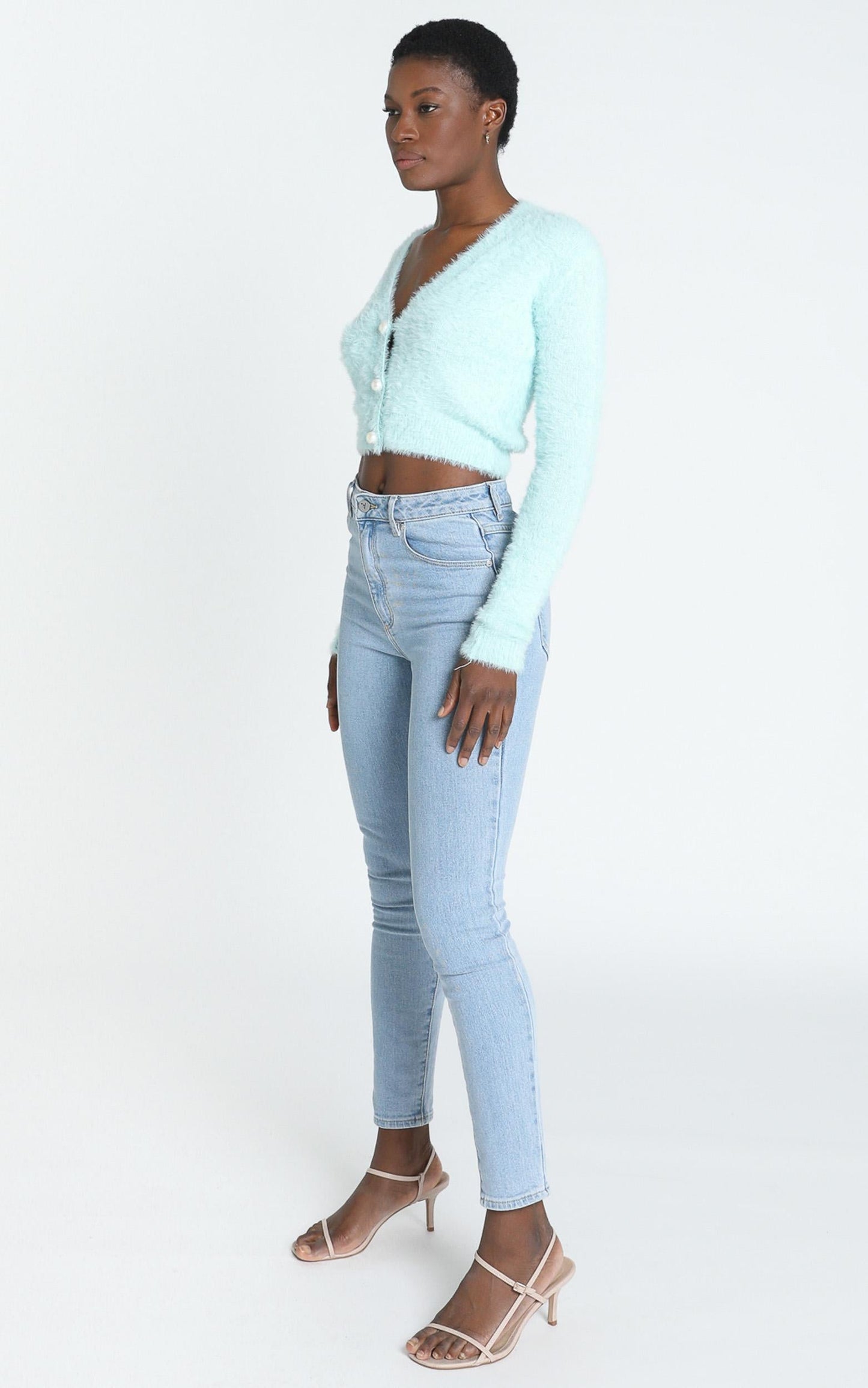 Vegas Baby Cardigan in Ice Blue