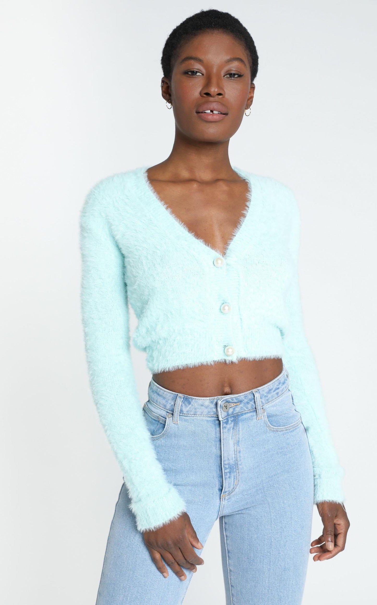 Vegas Baby Cardigan in Ice Blue