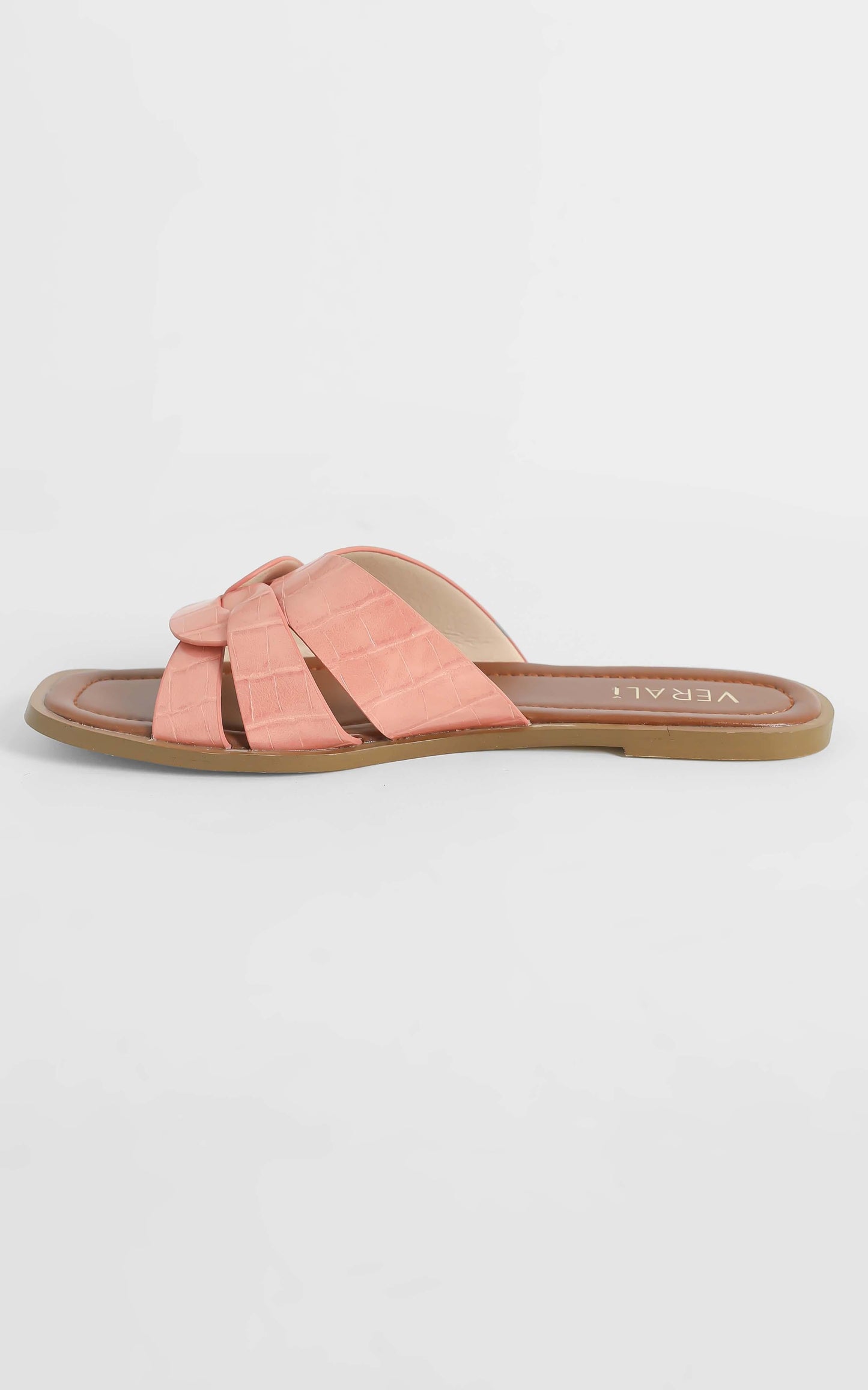 Verali - Glam Sandals in Peach Croc