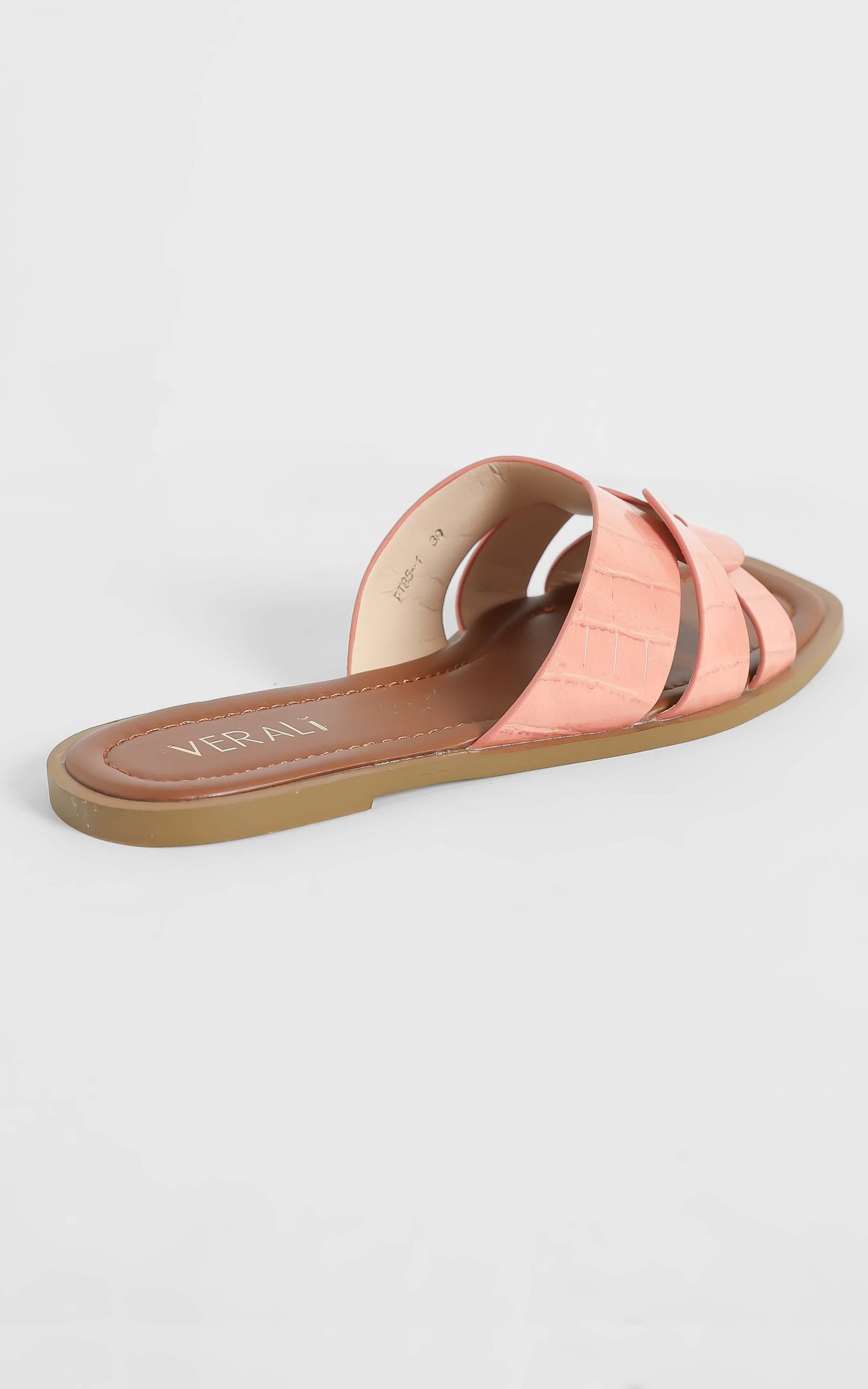 Verali - Glam Sandals in Peach Croc