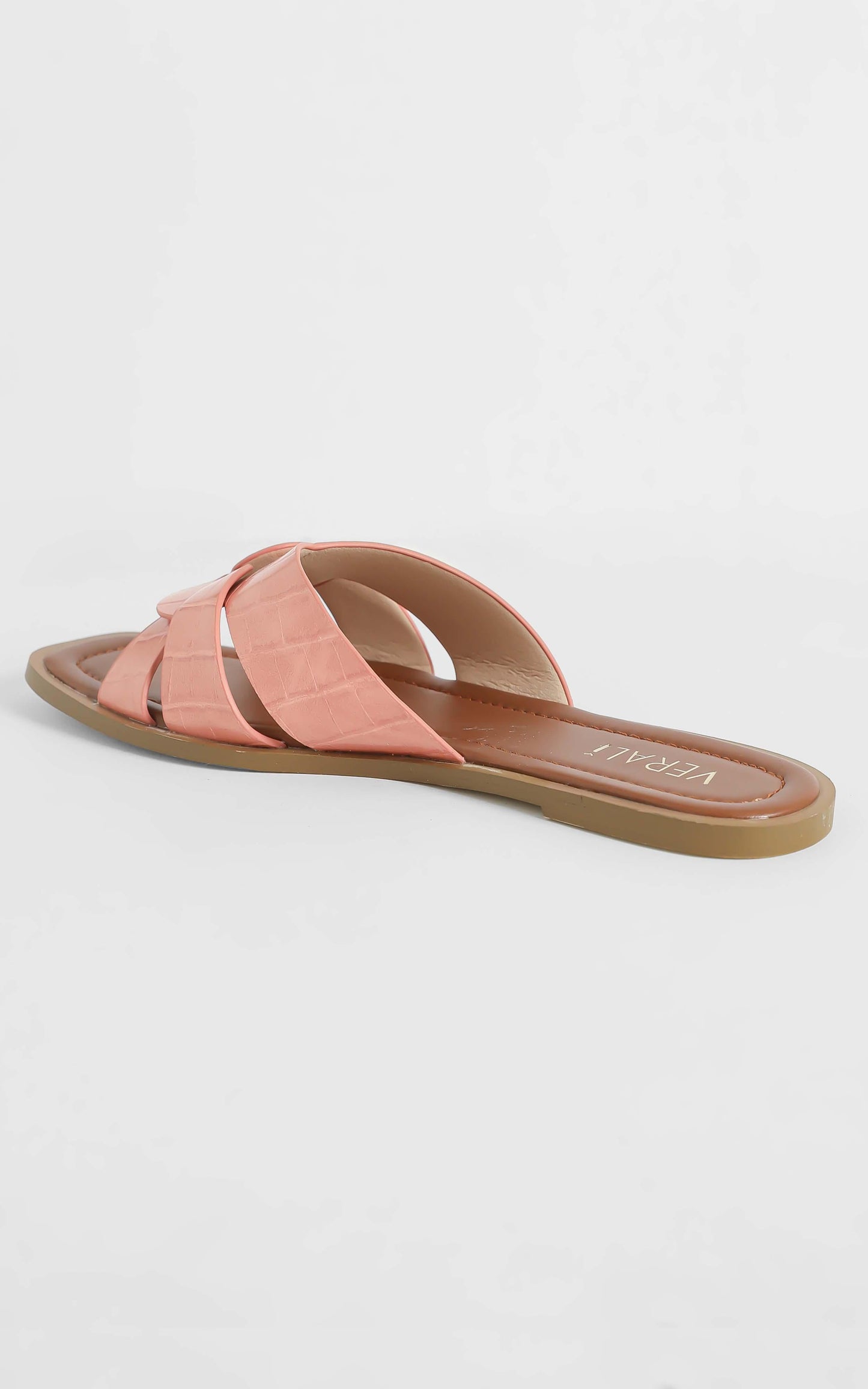 Verali - Glam Sandals in Peach Croc