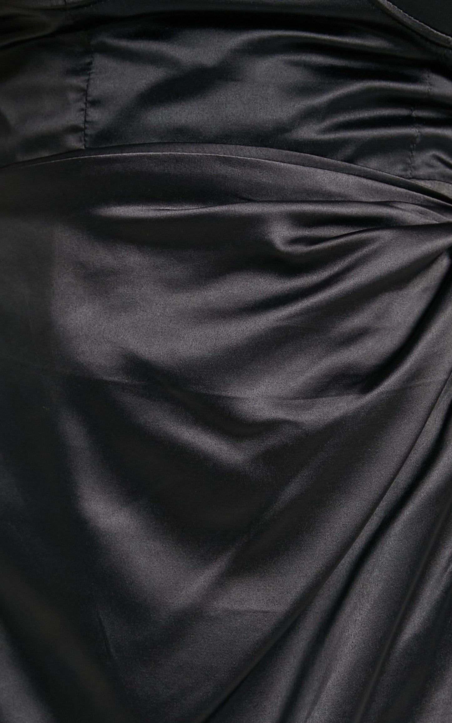Virtus Dress in Black Satin