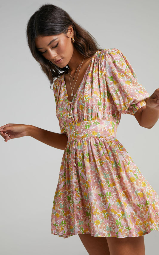 Vixen Dress in Flower Field