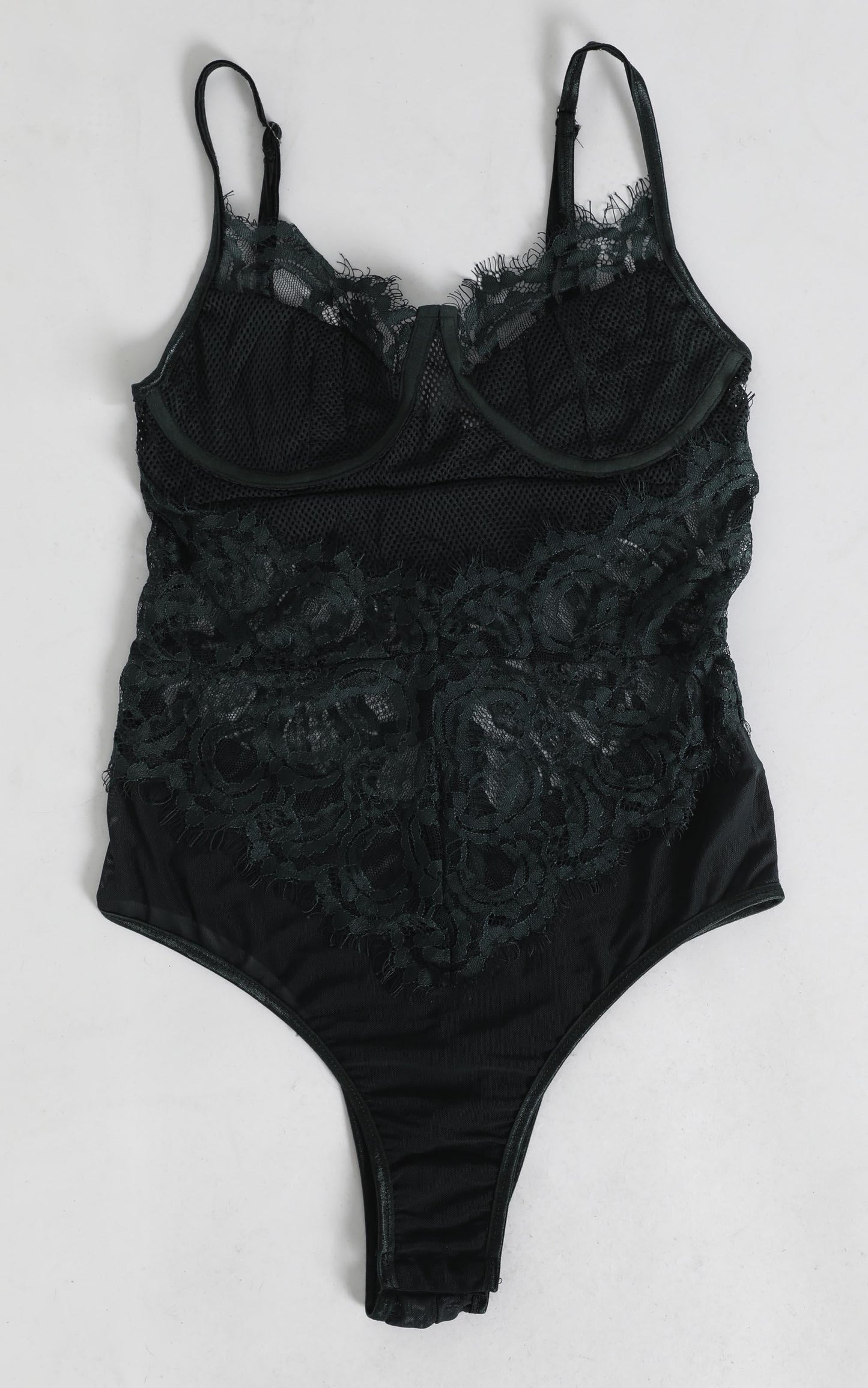 Voicemail Bodysuit In Emerald Lace