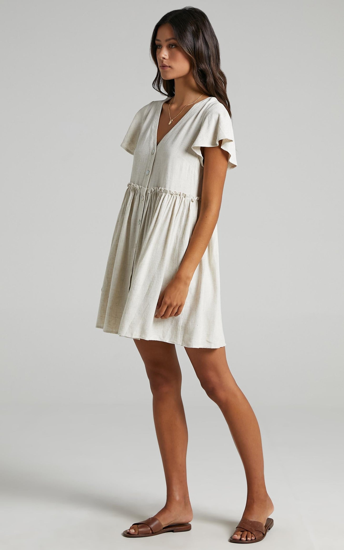 Want Attention Dress In Beige