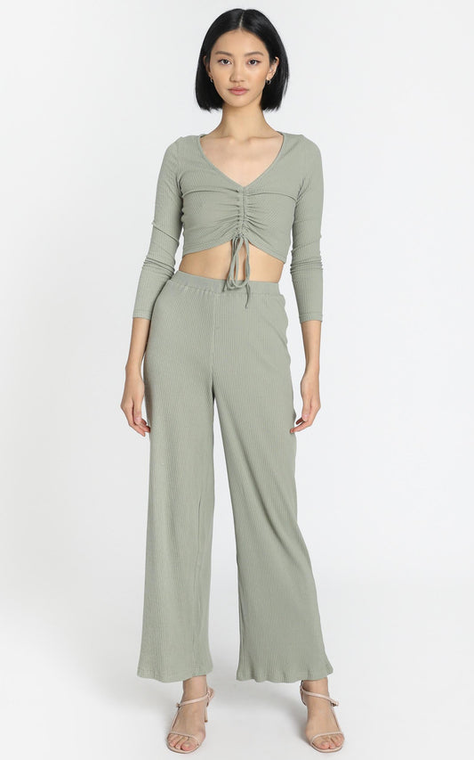 Roma Two Piece Set in Khaki