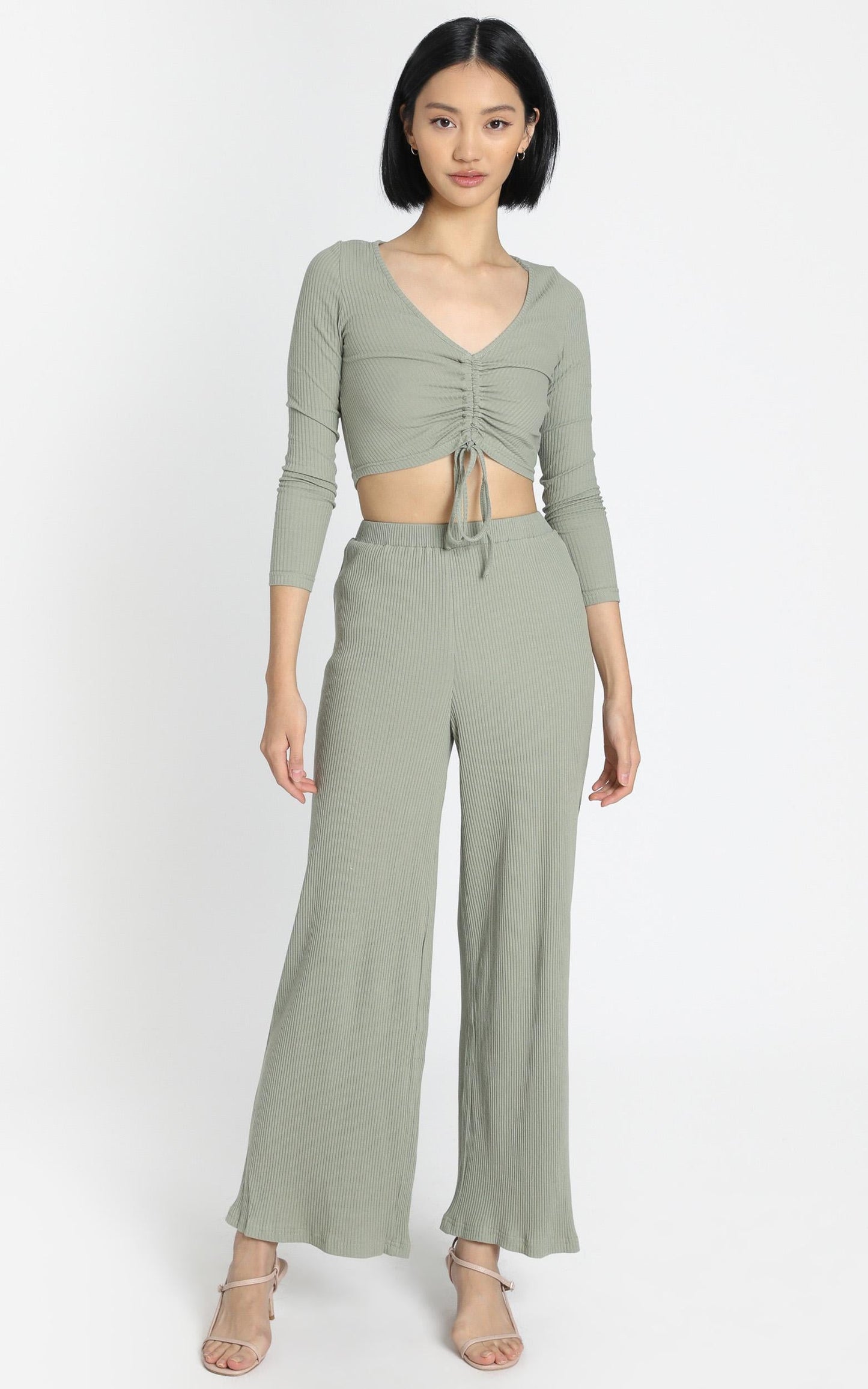 Roma Two Piece Set in Khaki