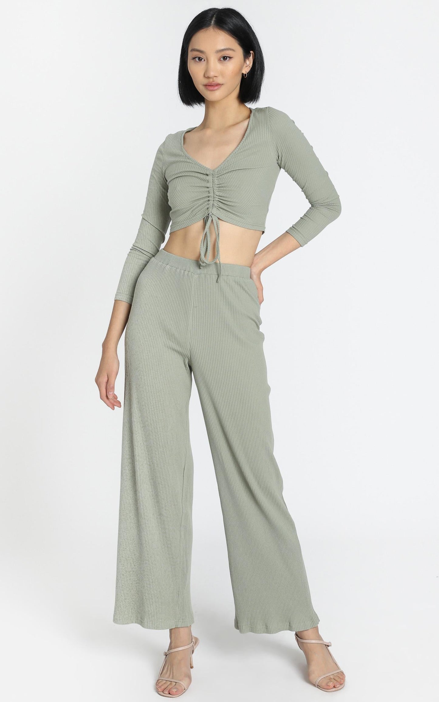 Roma Two Piece Set in Khaki