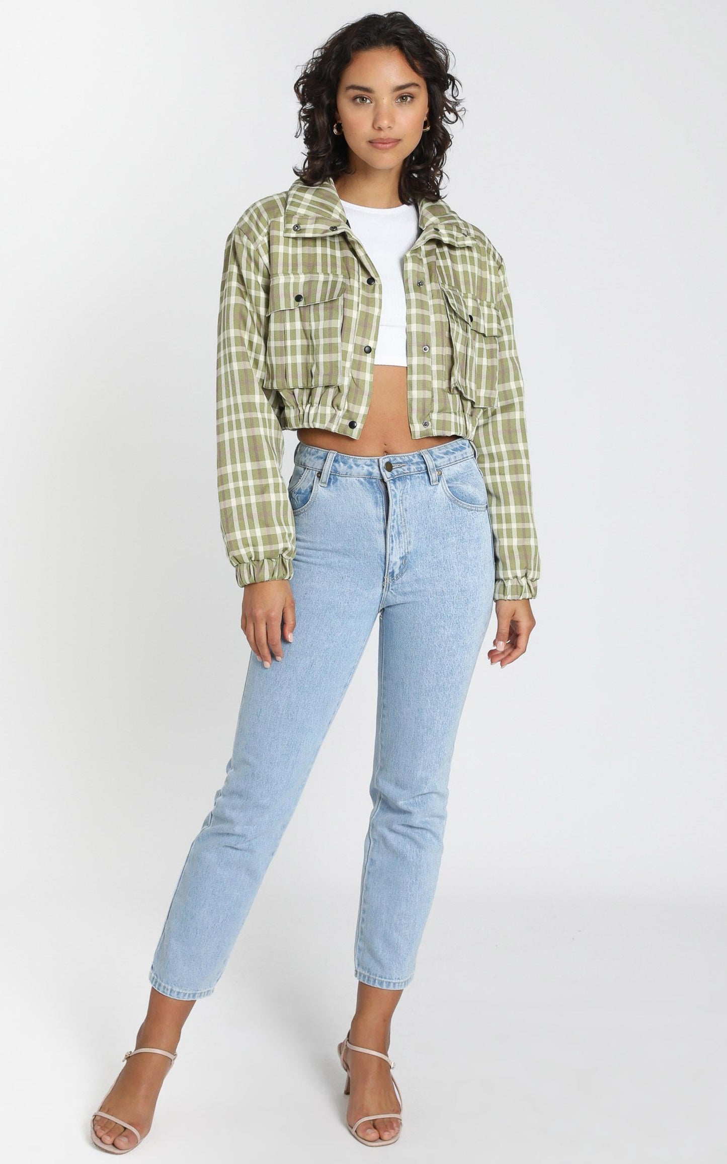 Natascha Coat in Khaki Check