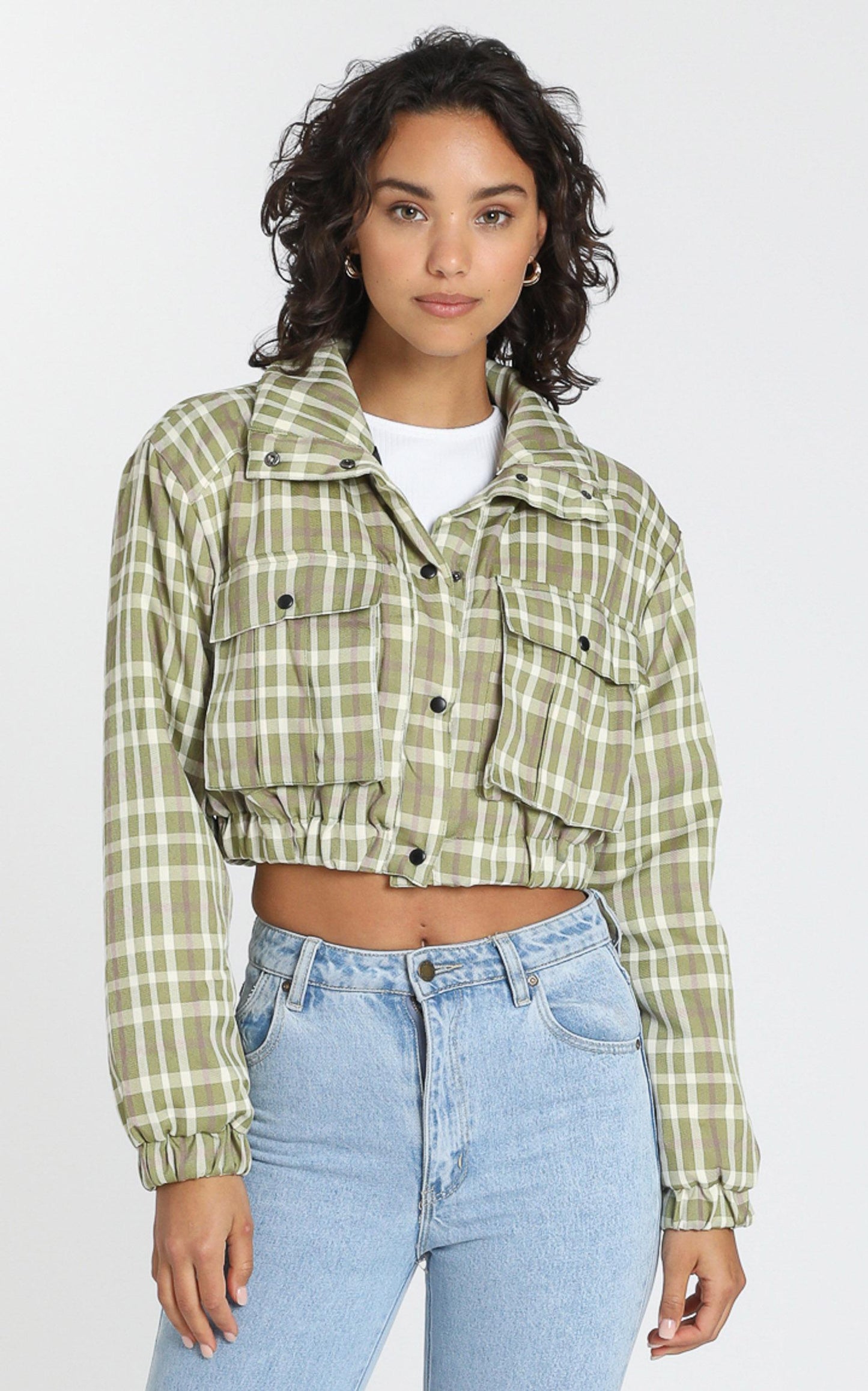 Natascha Coat in Khaki Check