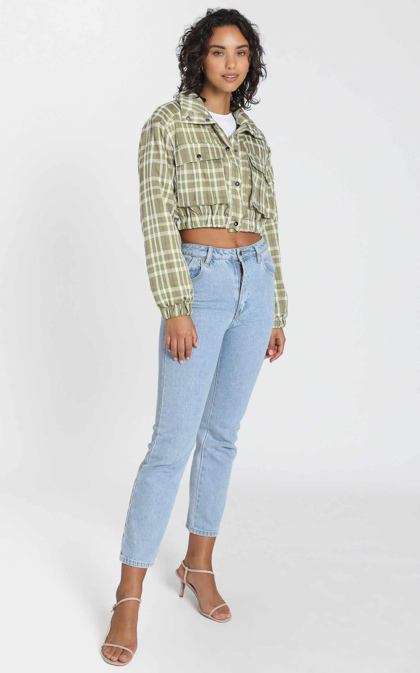 Natascha Coat in Khaki Check