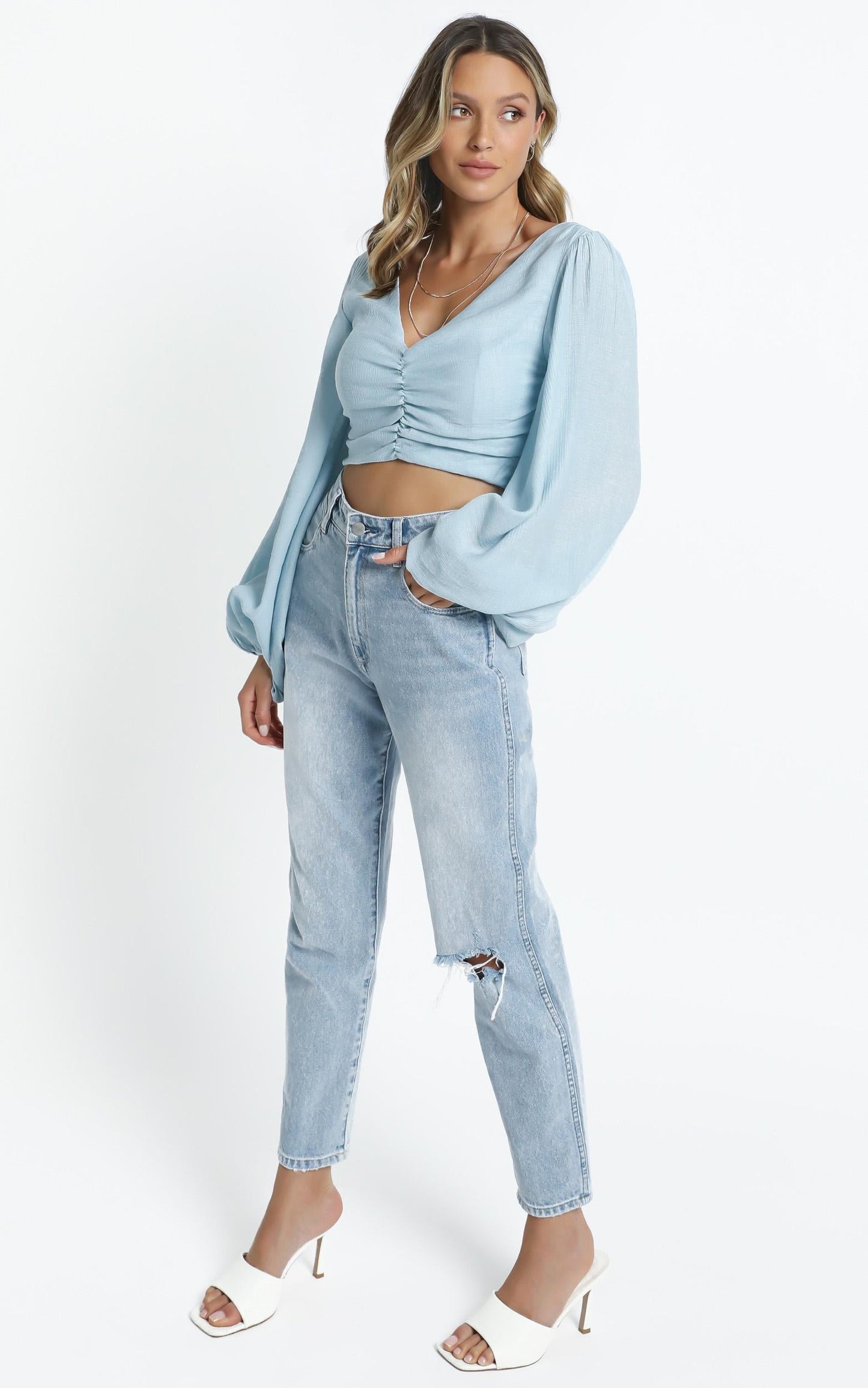 Everly Top in Blue