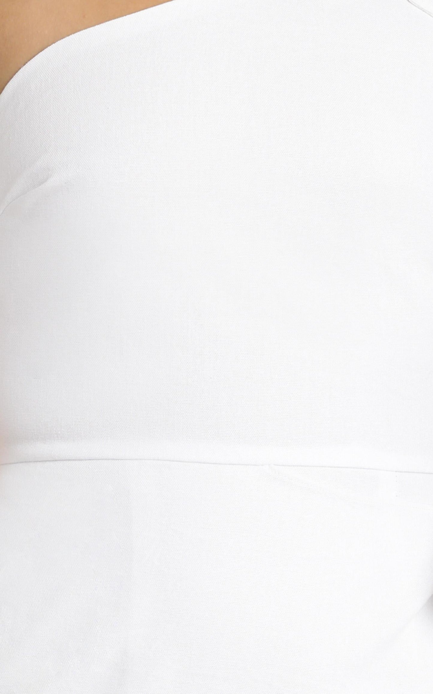 Keeping It Together Dress in White Linen Look