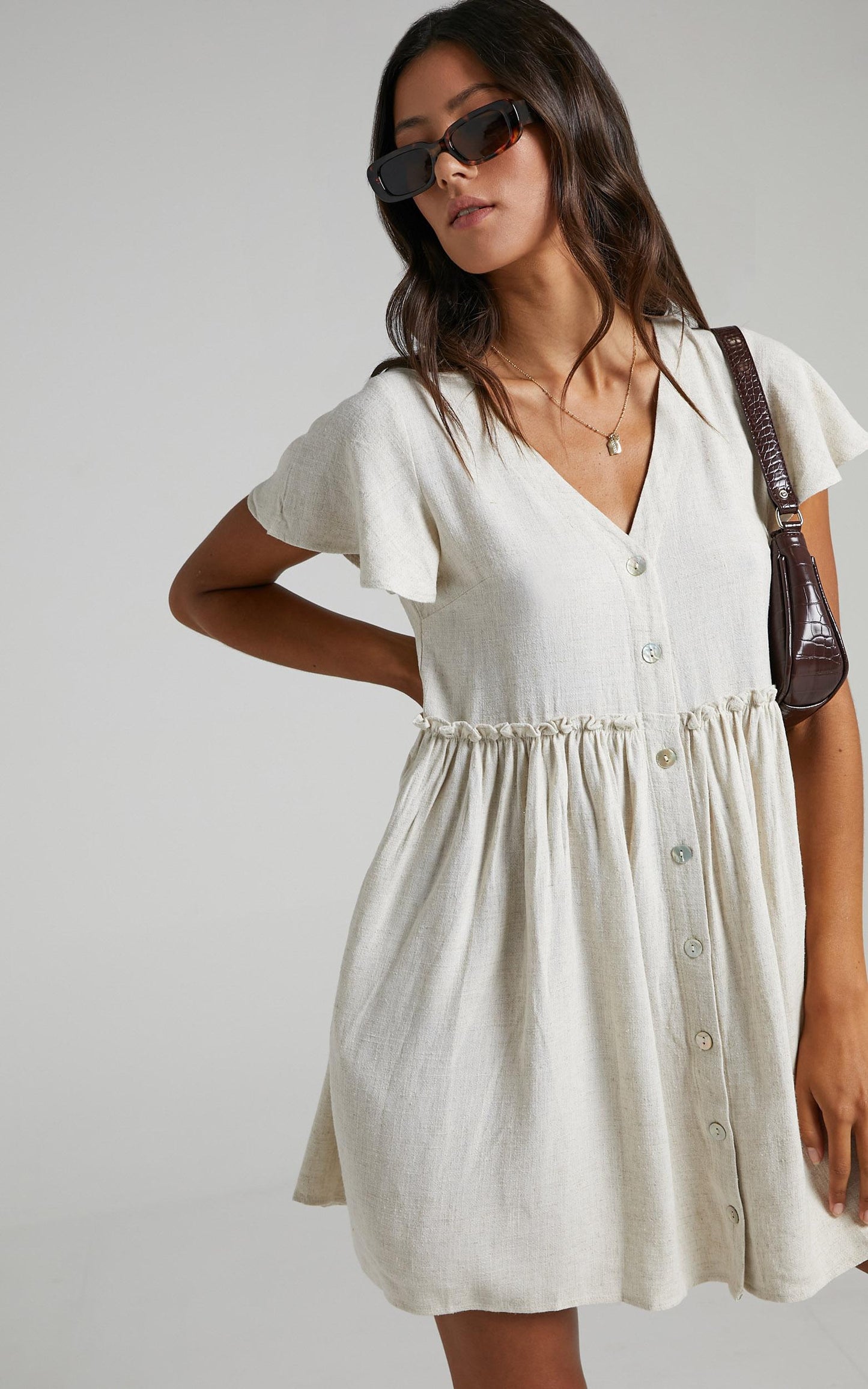 Want Attention Dress In Beige