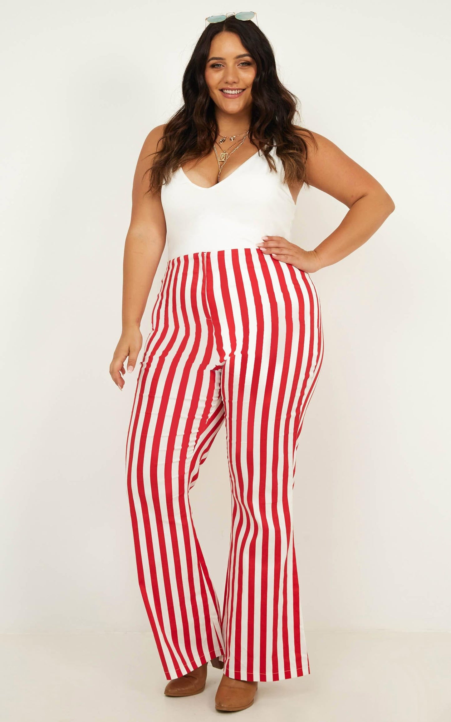 Wanderers Life Pants In Red Stripe