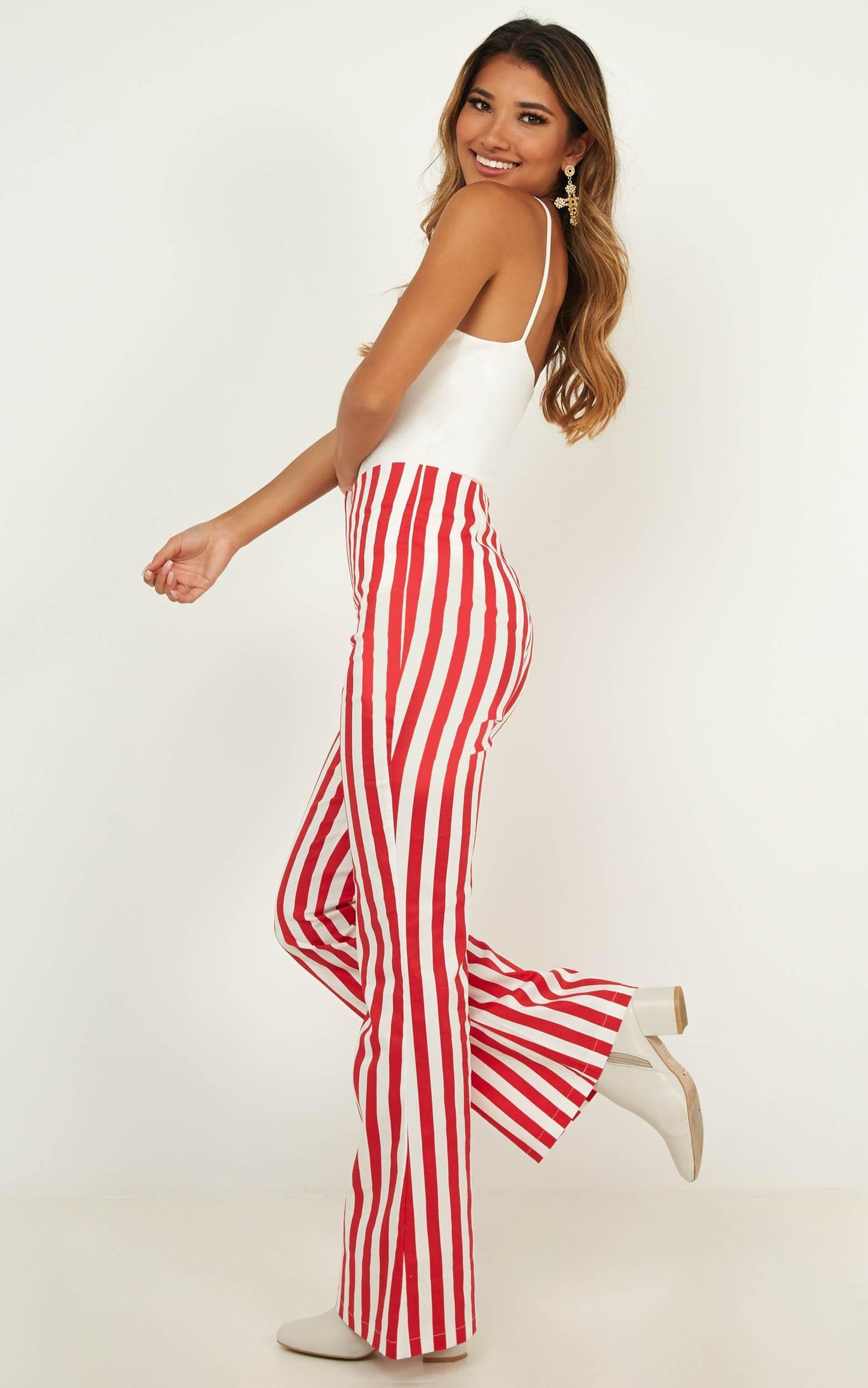 Wanderers Life Pants In Red Stripe