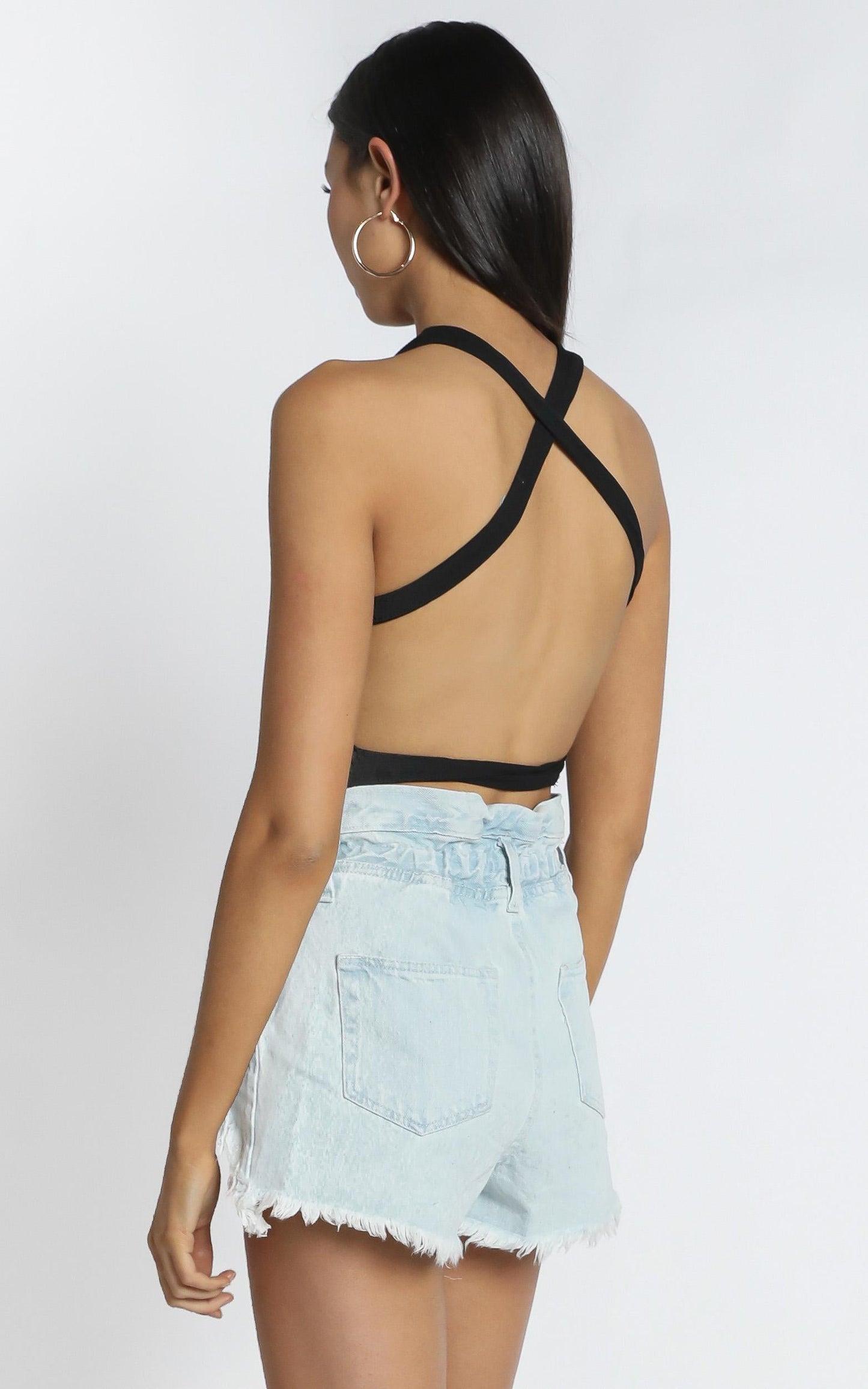 Wannabe Babe Denim Shorts in Light Wash
