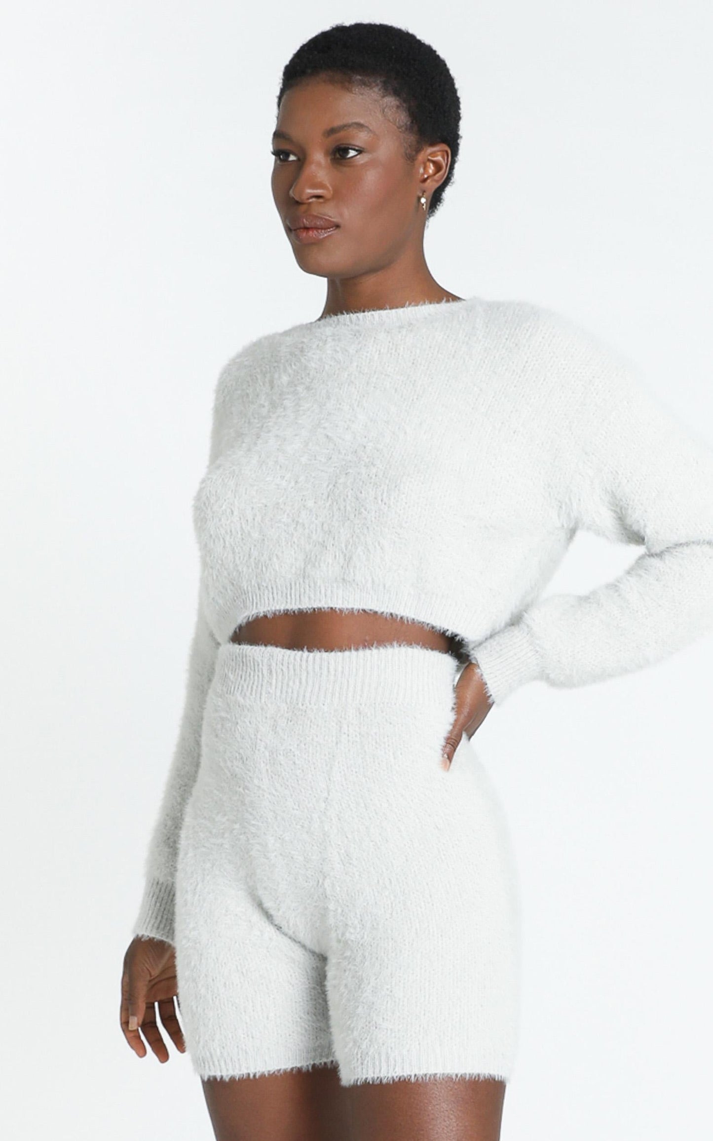 Wanna Snuggle Two Piece Set in Grey