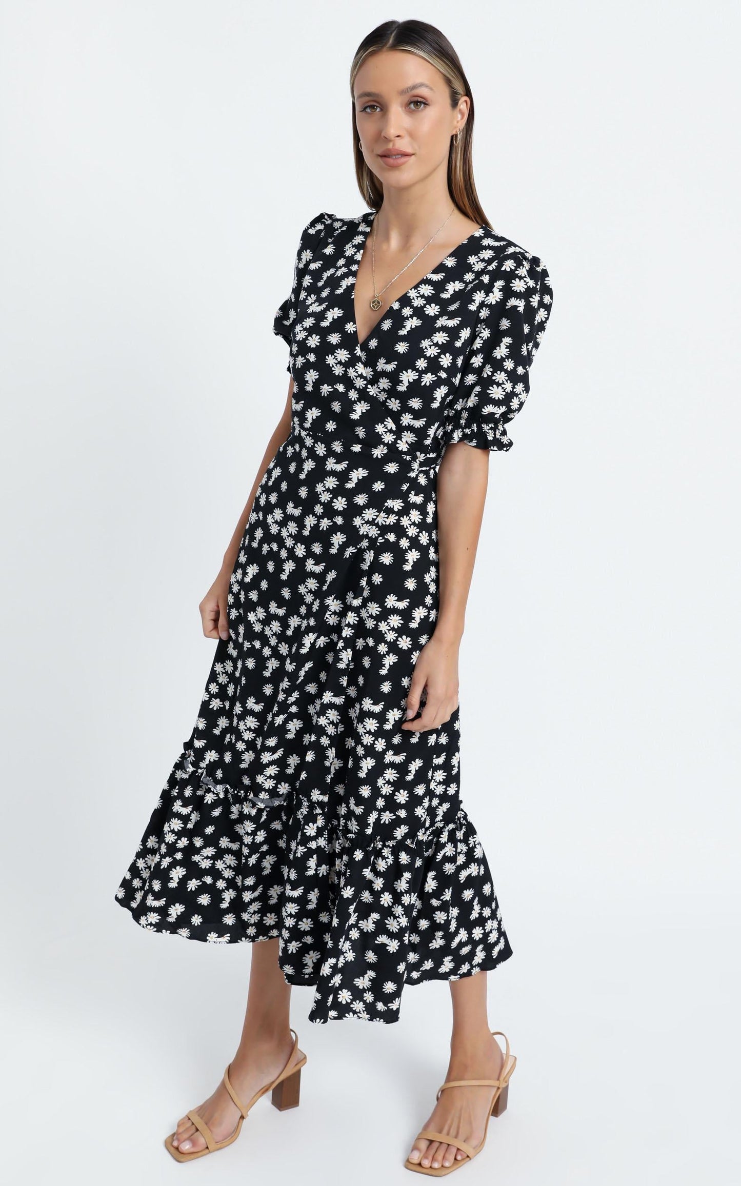 Washington Dress in Black Floral