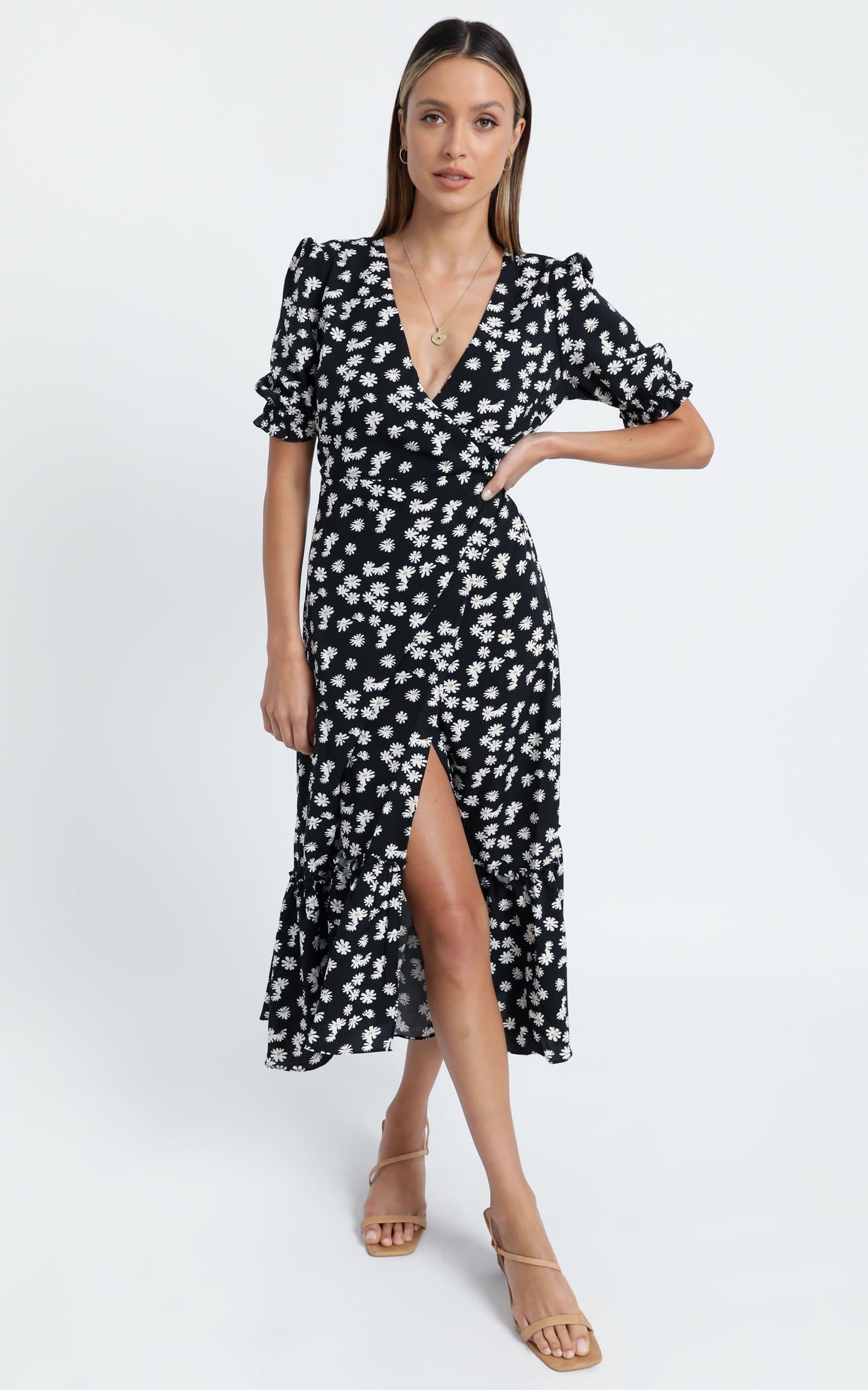 Washington Dress in Black Floral