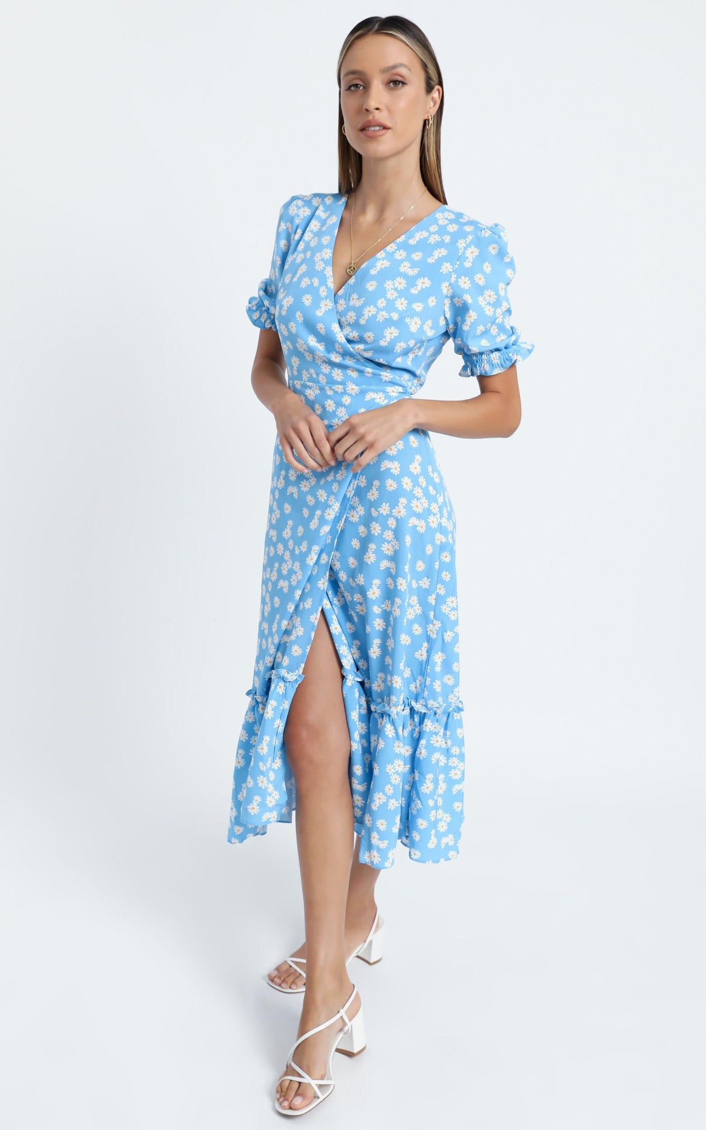 Washington Dress in Blue Floral