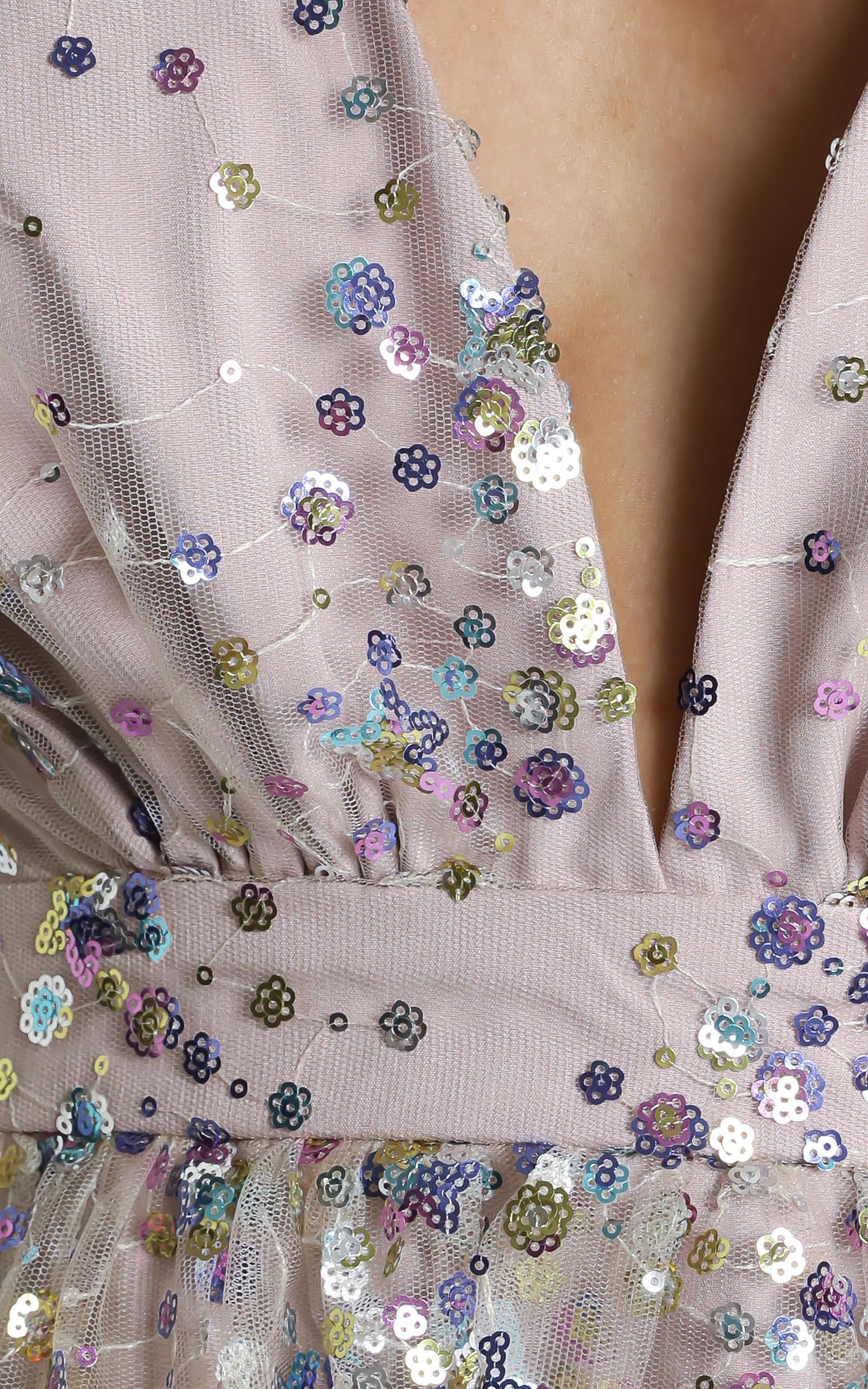 Watch the Queen Conquer Tulle Dress in Multi Sequin