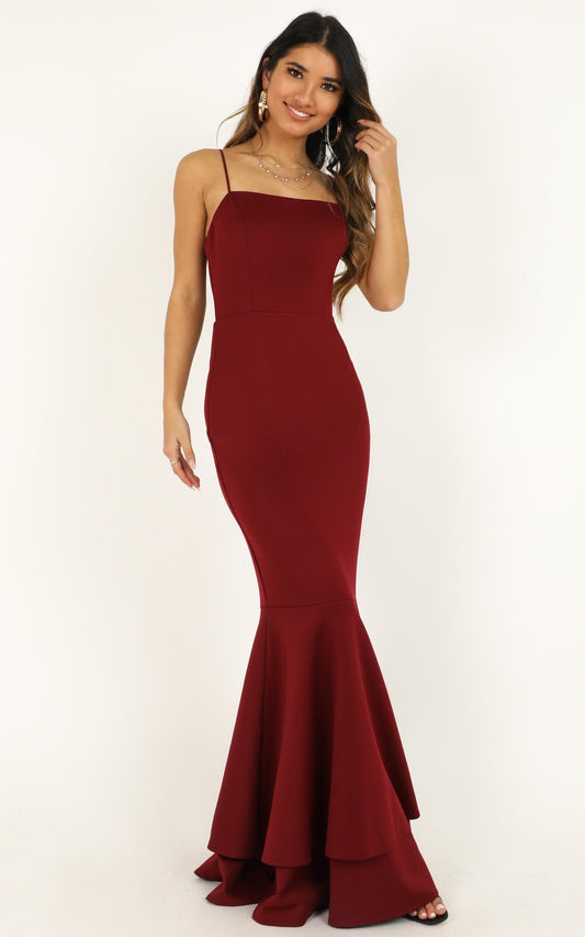 Way I Feel For You Dress In Wine