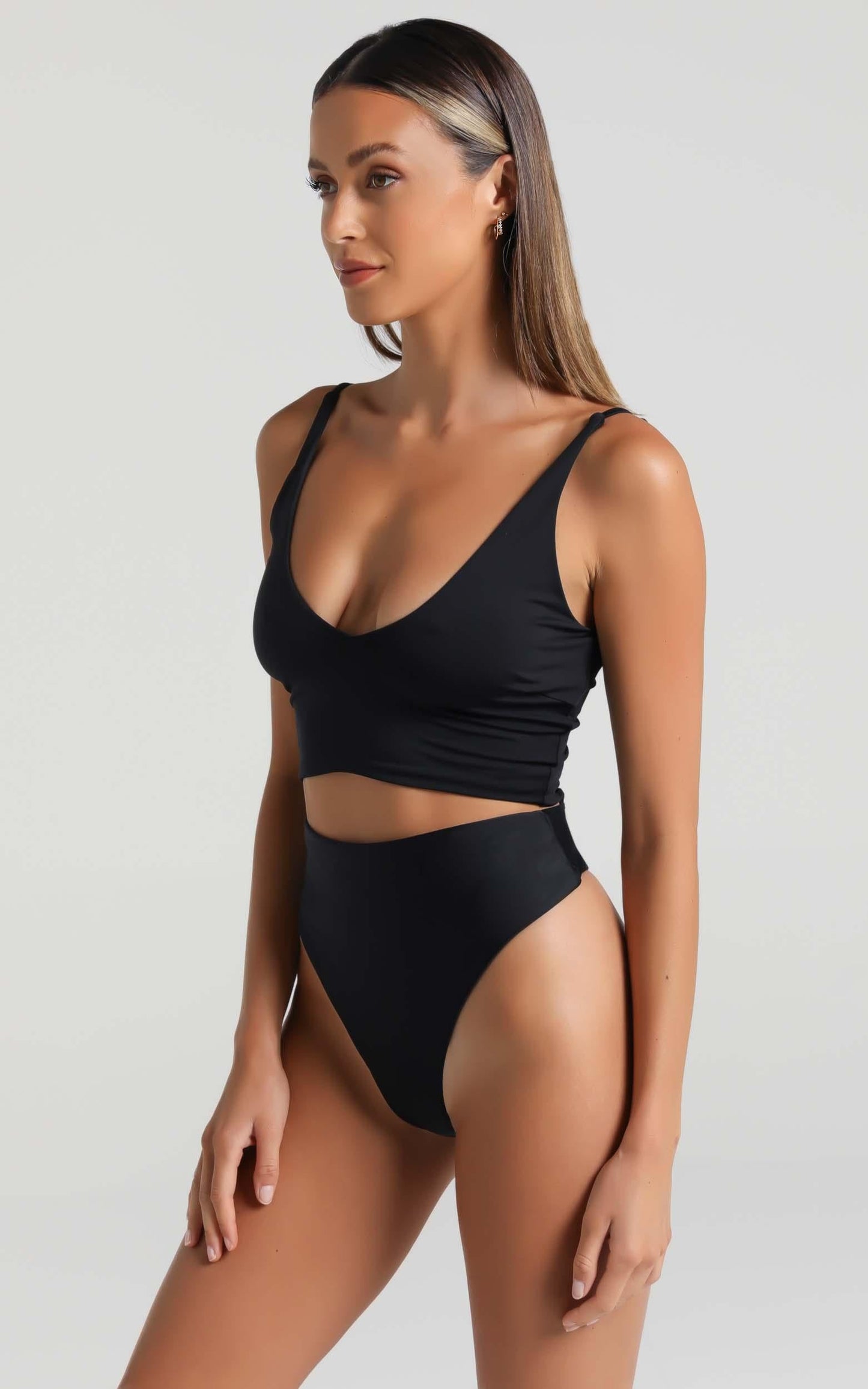 We Are We Wear - Eco Toni Longline Crop in Black
