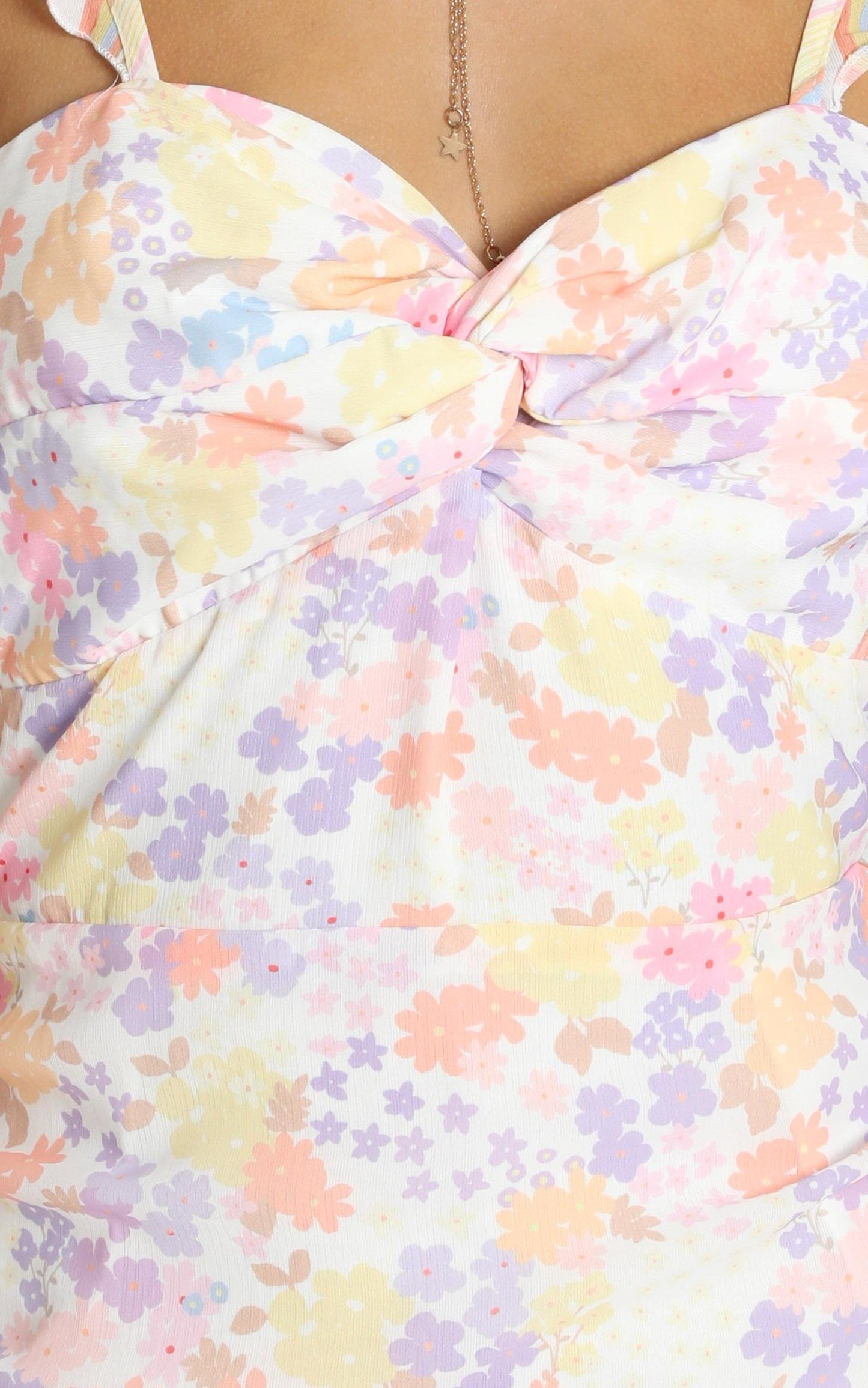 We Got The Flowers Dress In Multi Floral Stripe