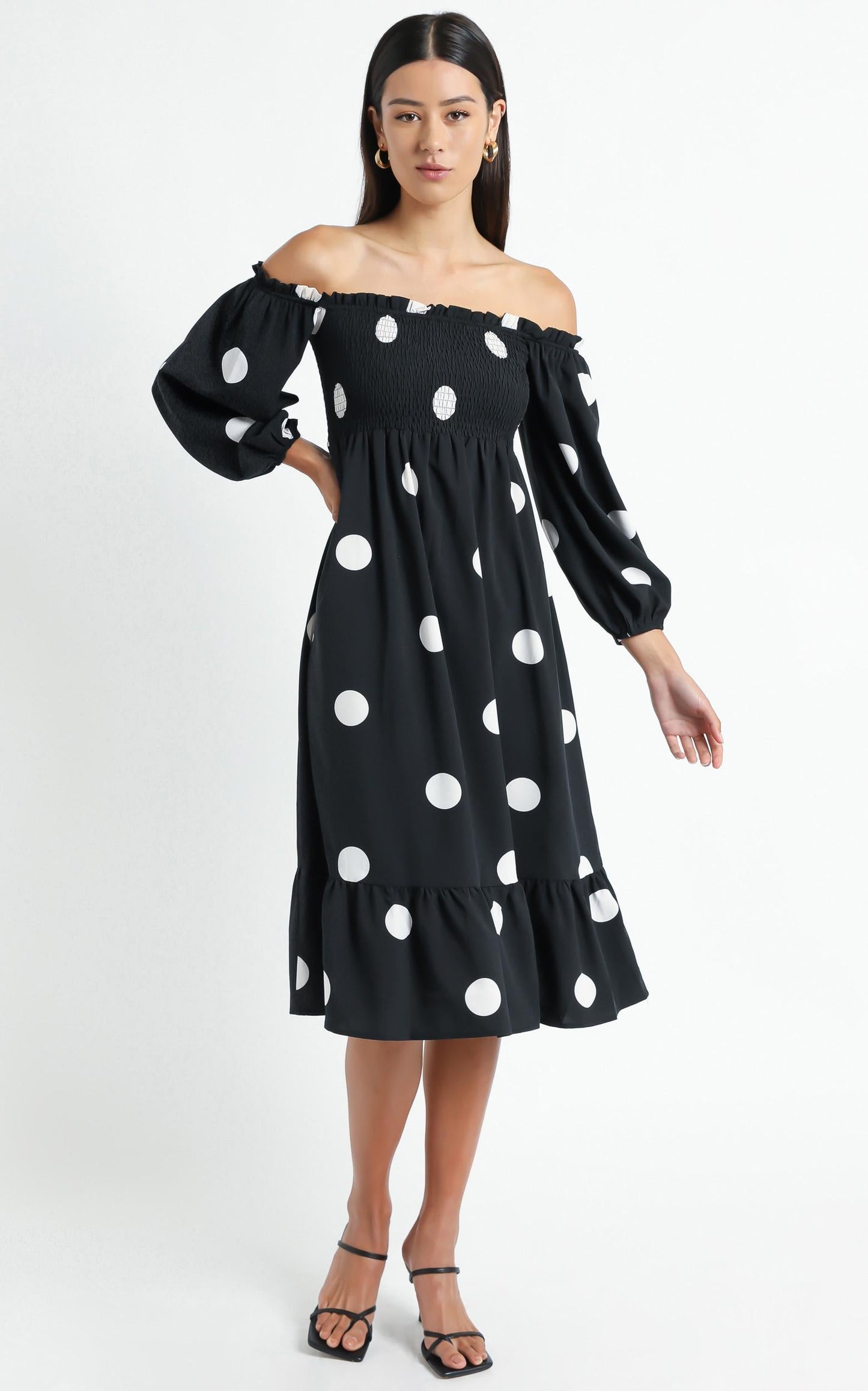 Weston Dress in Black Spot