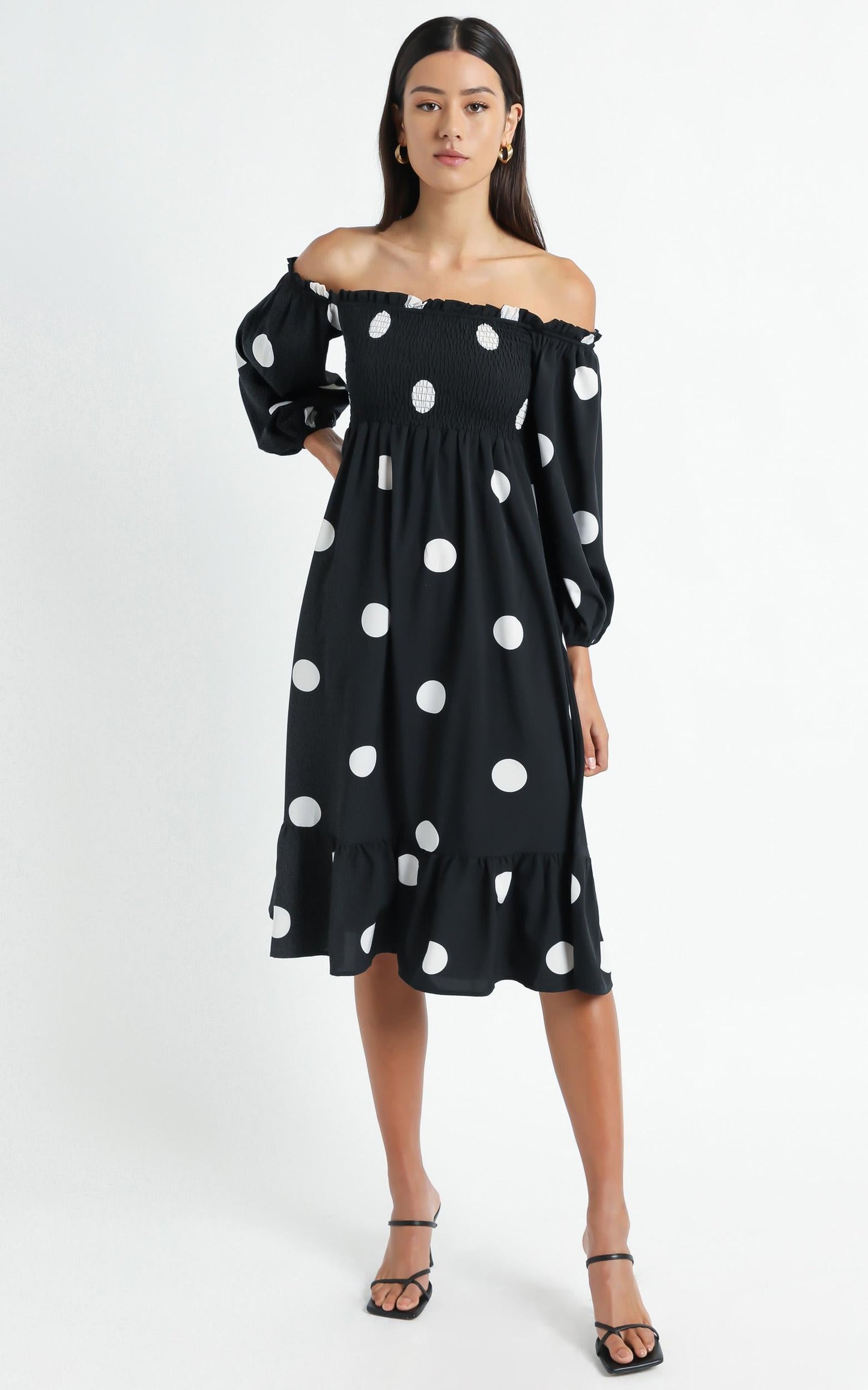 Weston Dress in Black Spot
