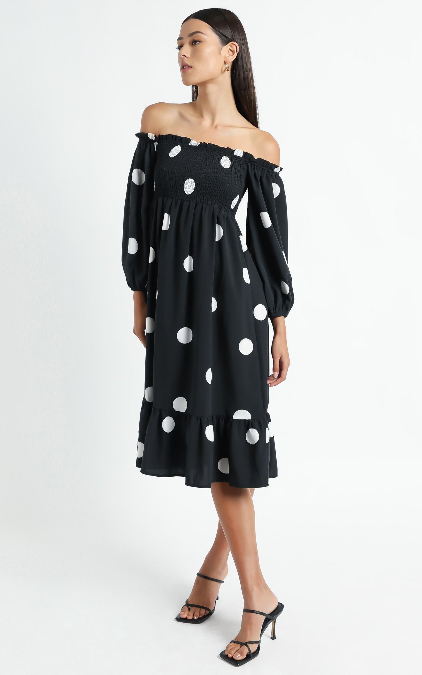 Weston Dress in Black Spot