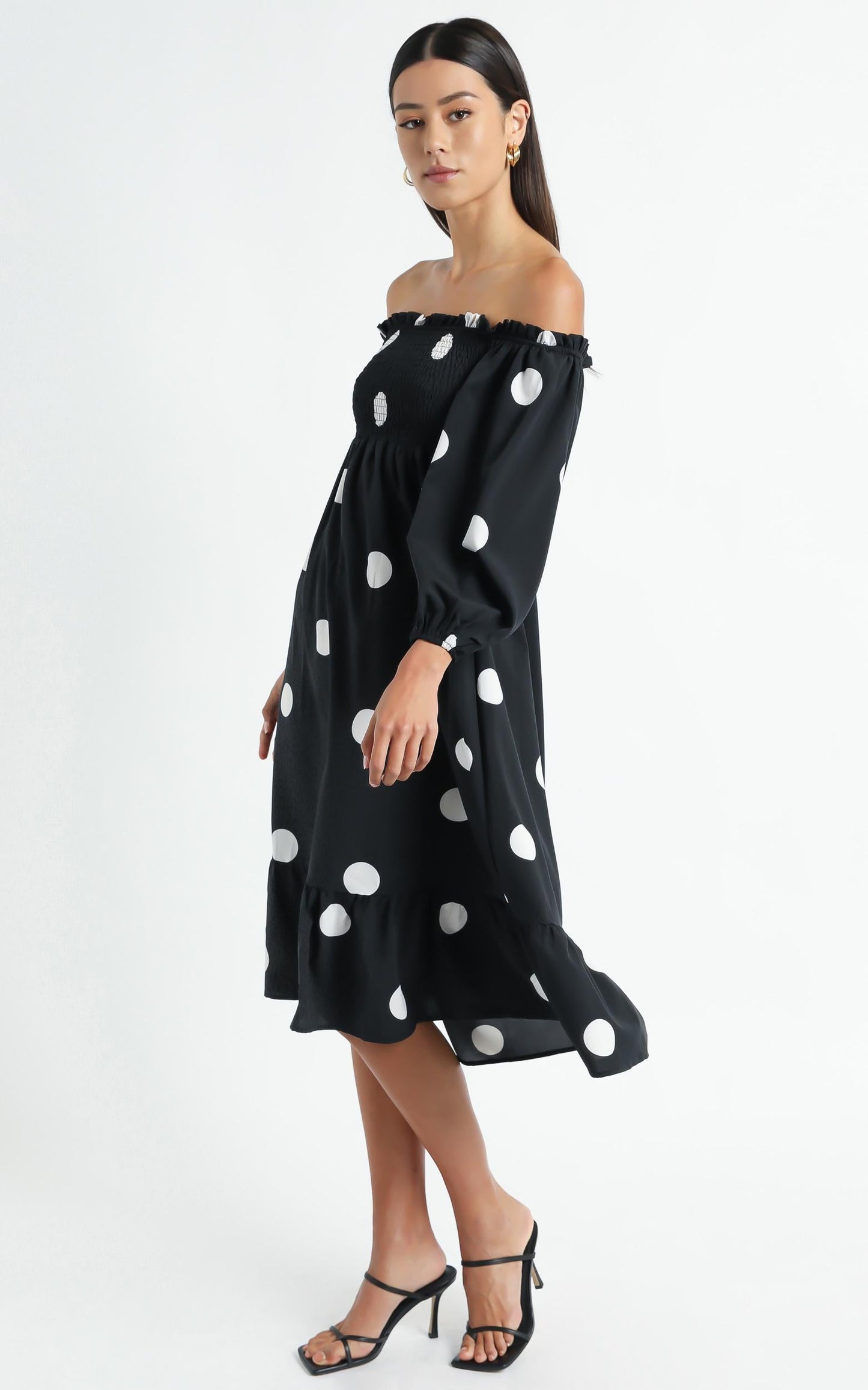 Weston Dress in Black Spot