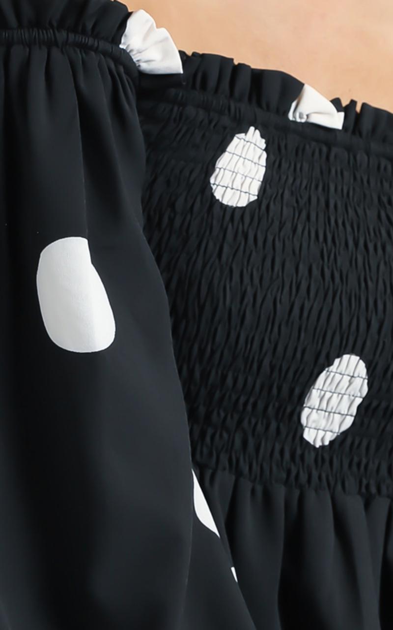 Weston Dress in Black Spot