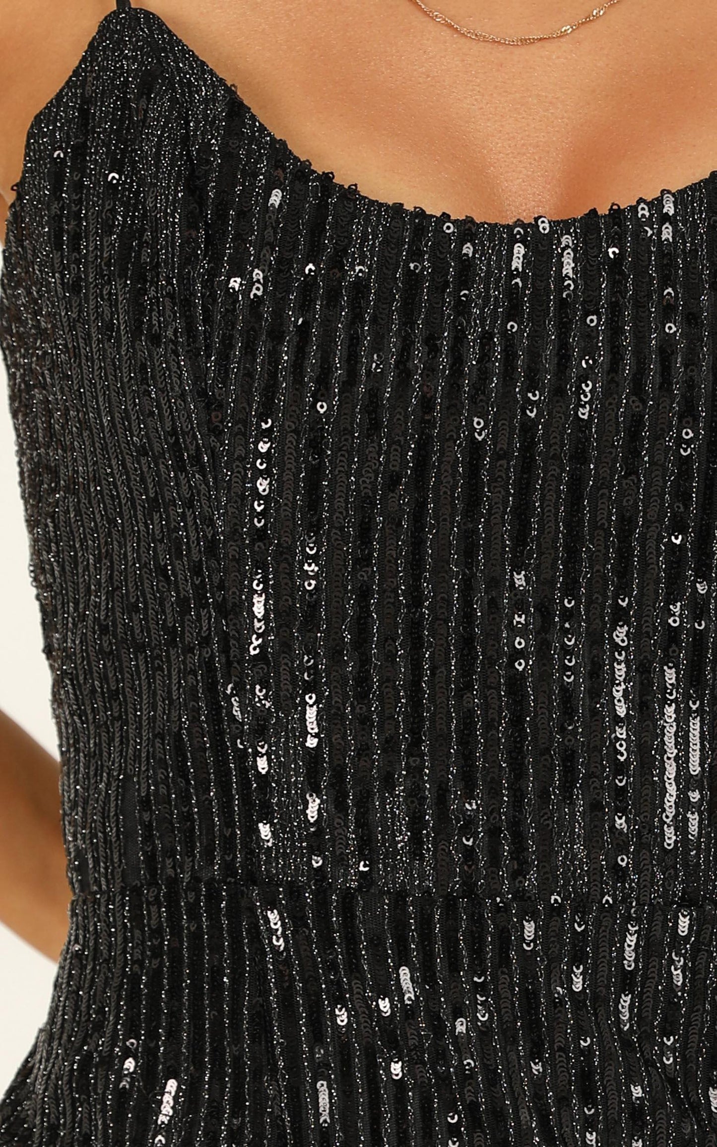 What Do You Think About Me Dress In Black Sequin