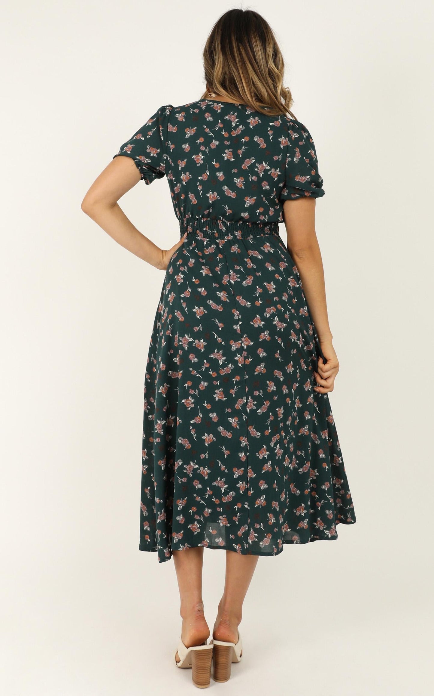 What Do You Want Dress In Emerald Floral