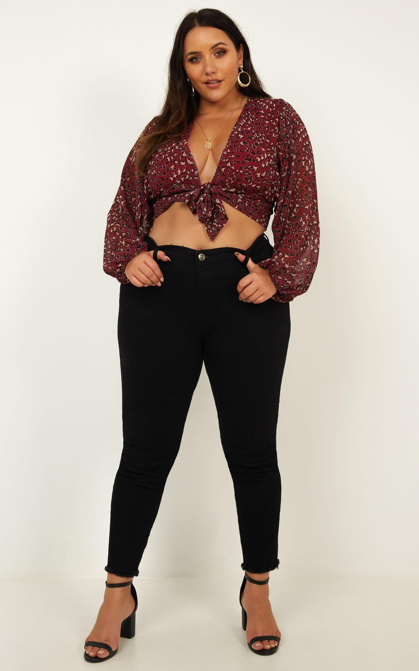 What More Can I Say Top in Wine Leopard