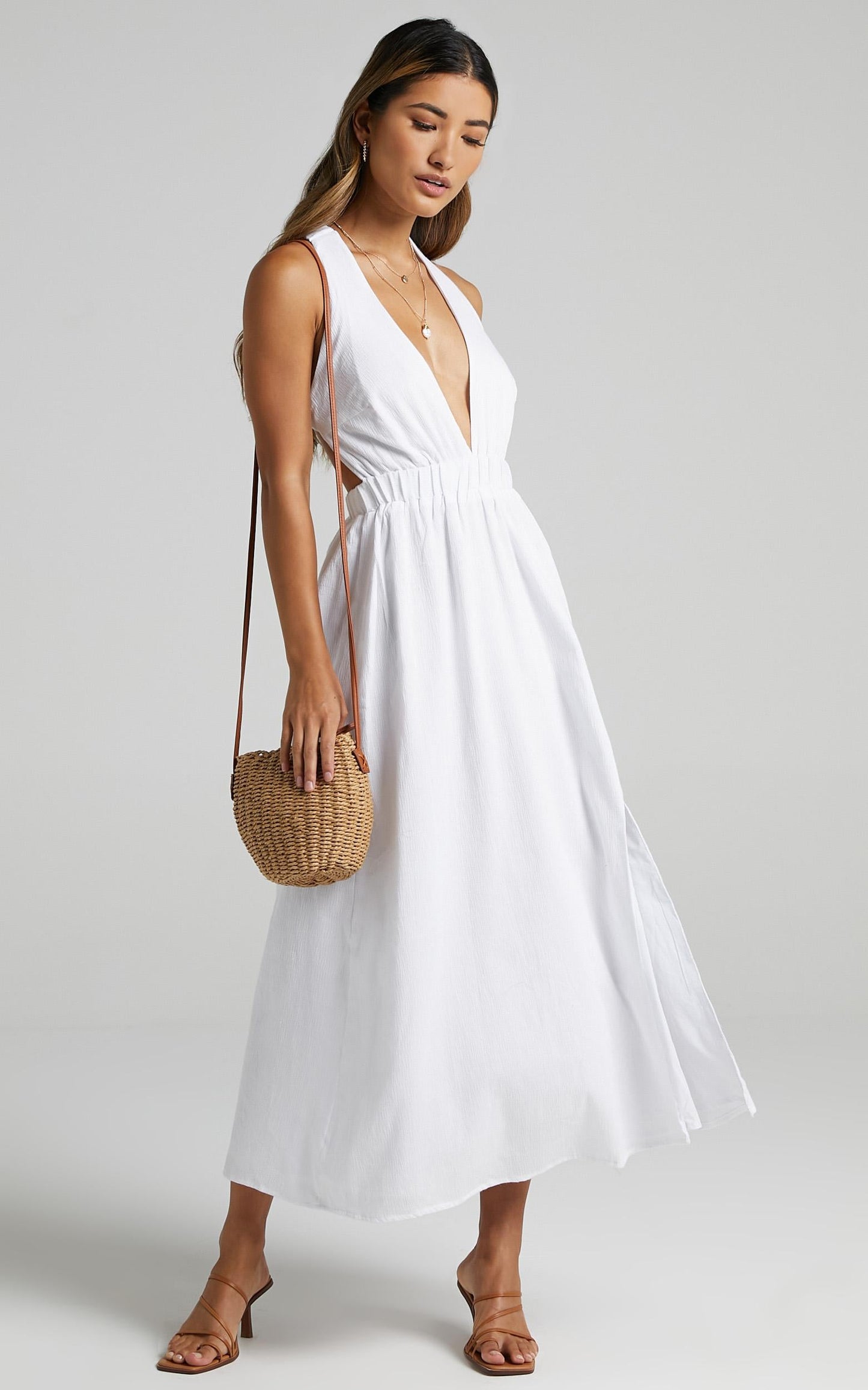 Naenia Dress in White