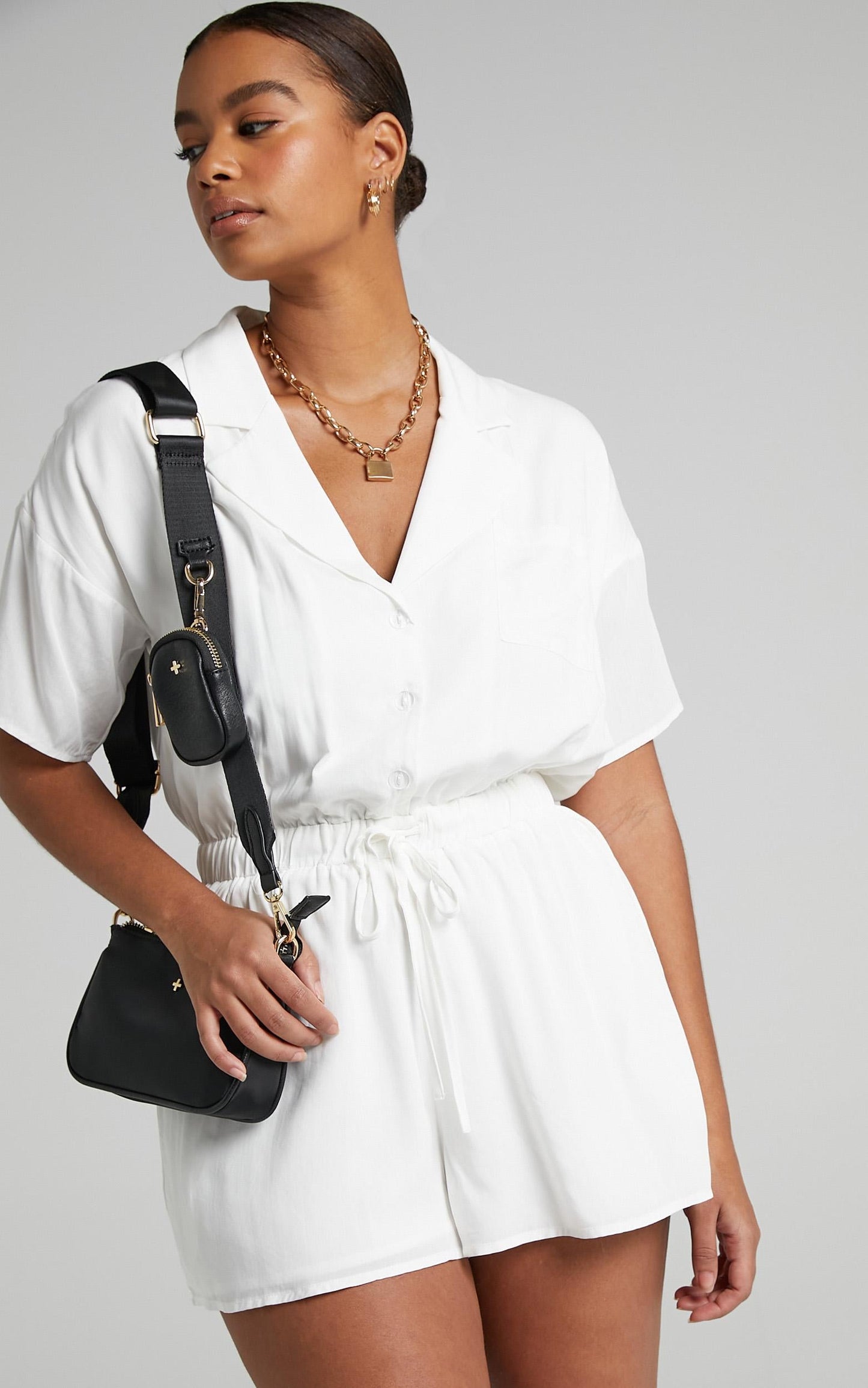 Calanthe Playsuit in White