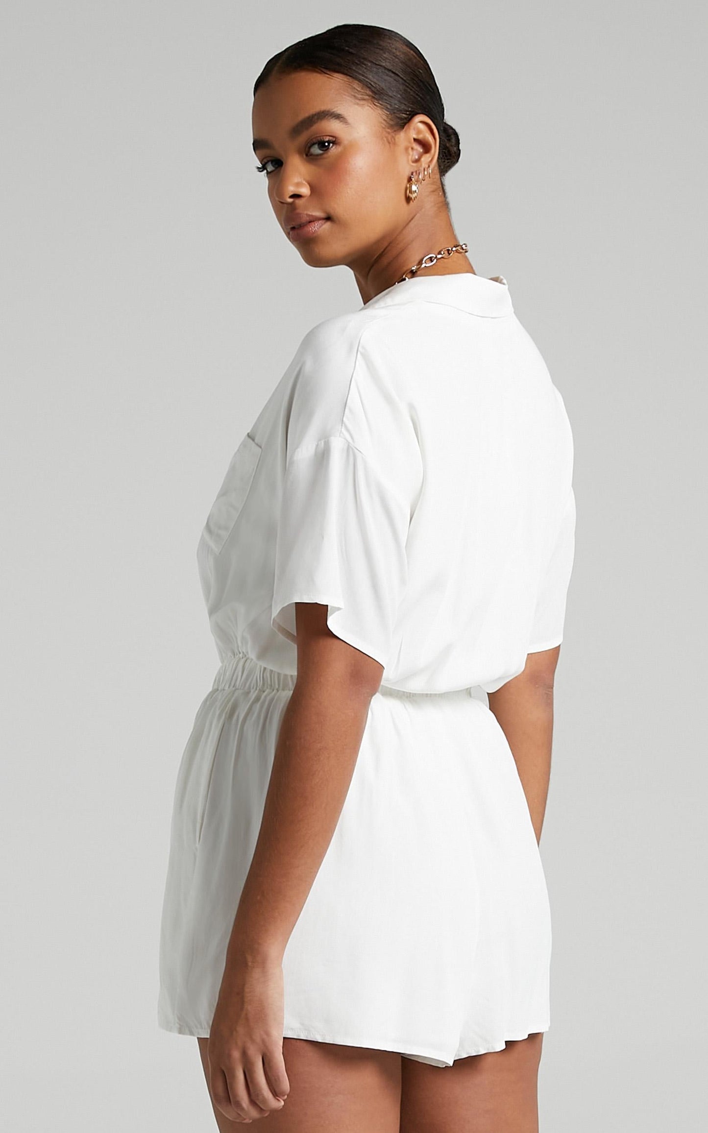 Calanthe Playsuit in White