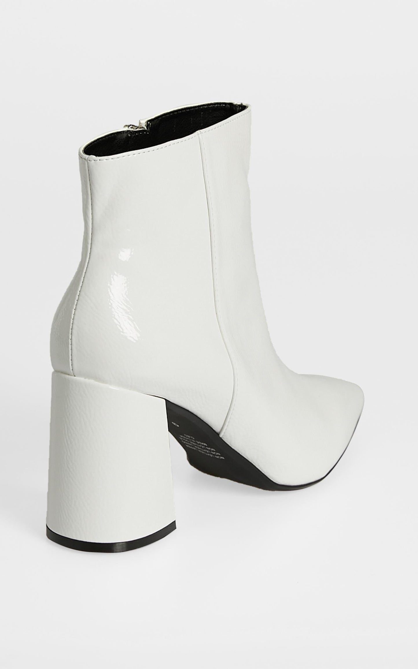 Therapy - Cleo Boots in White Crinkle Patent