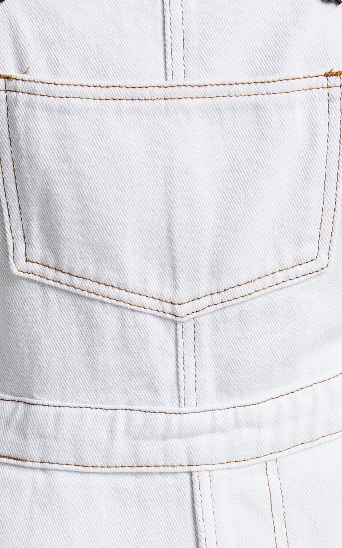 Mersin Overall in White Denim