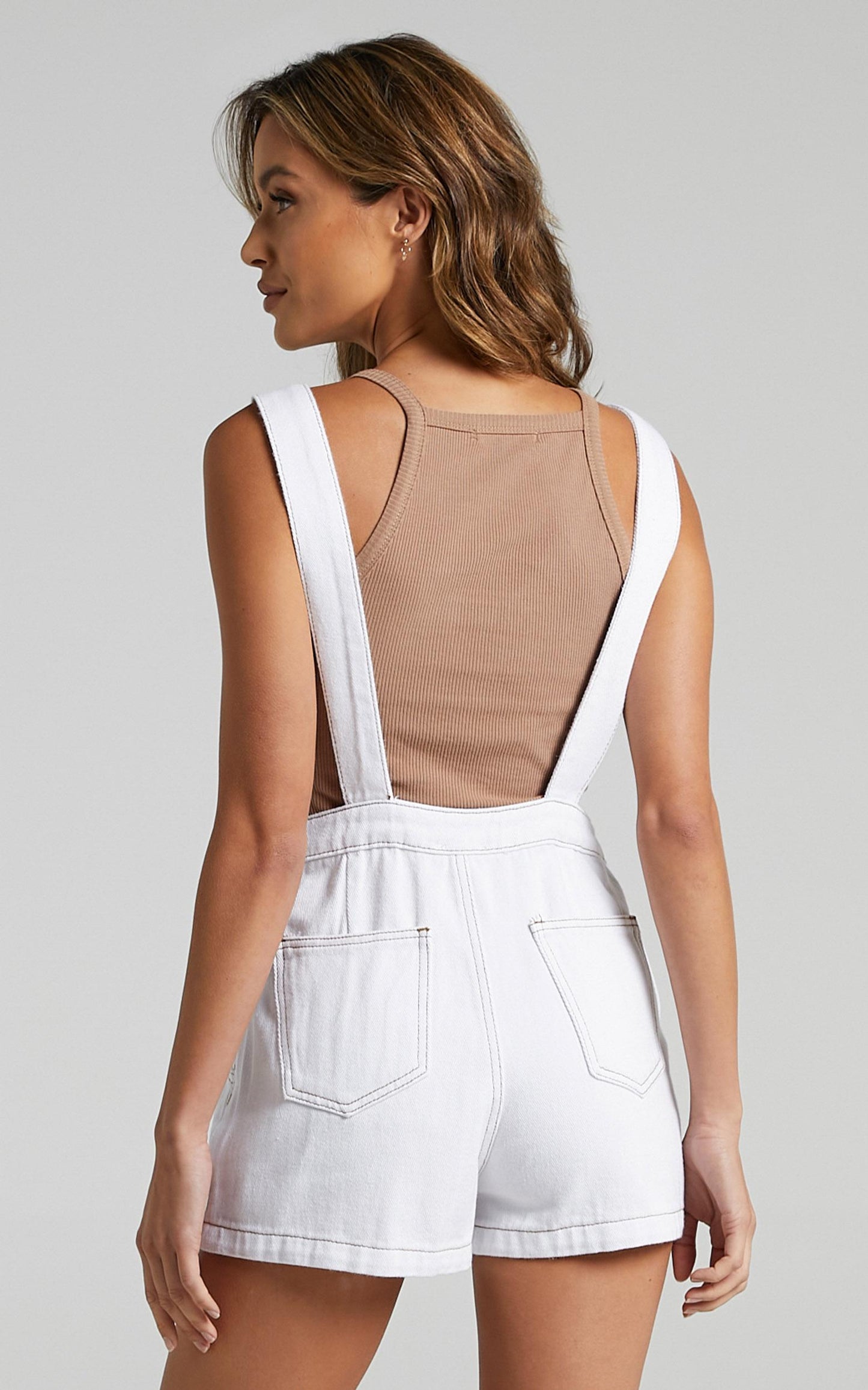 Mersin Overall in White Denim